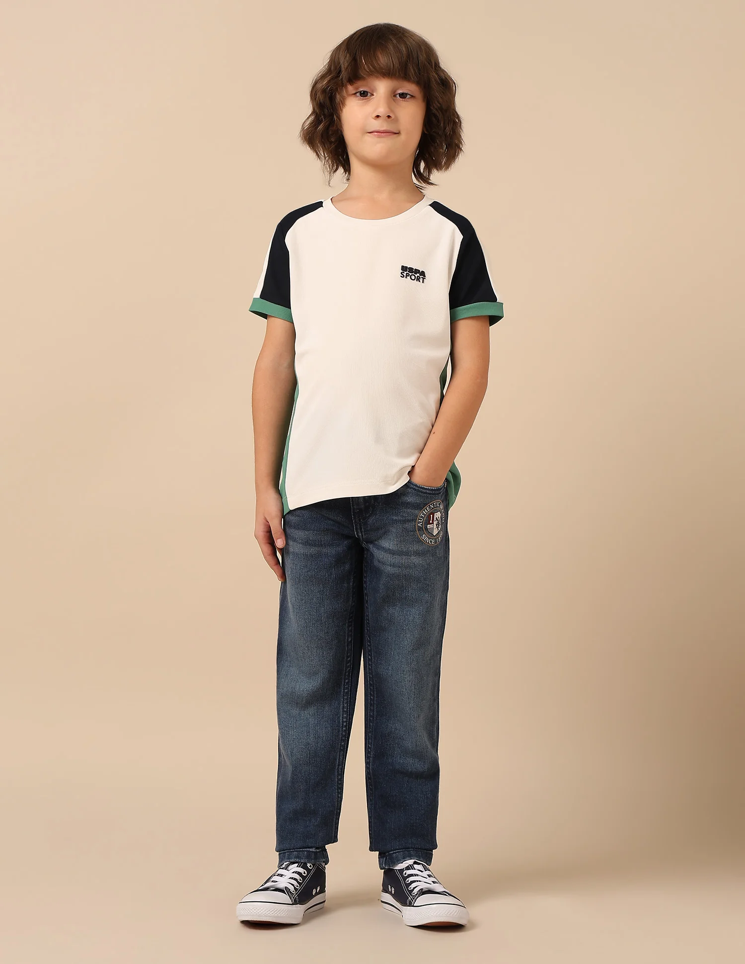 Boys Colourblocked Regular Fit T-Shirt - Image 3