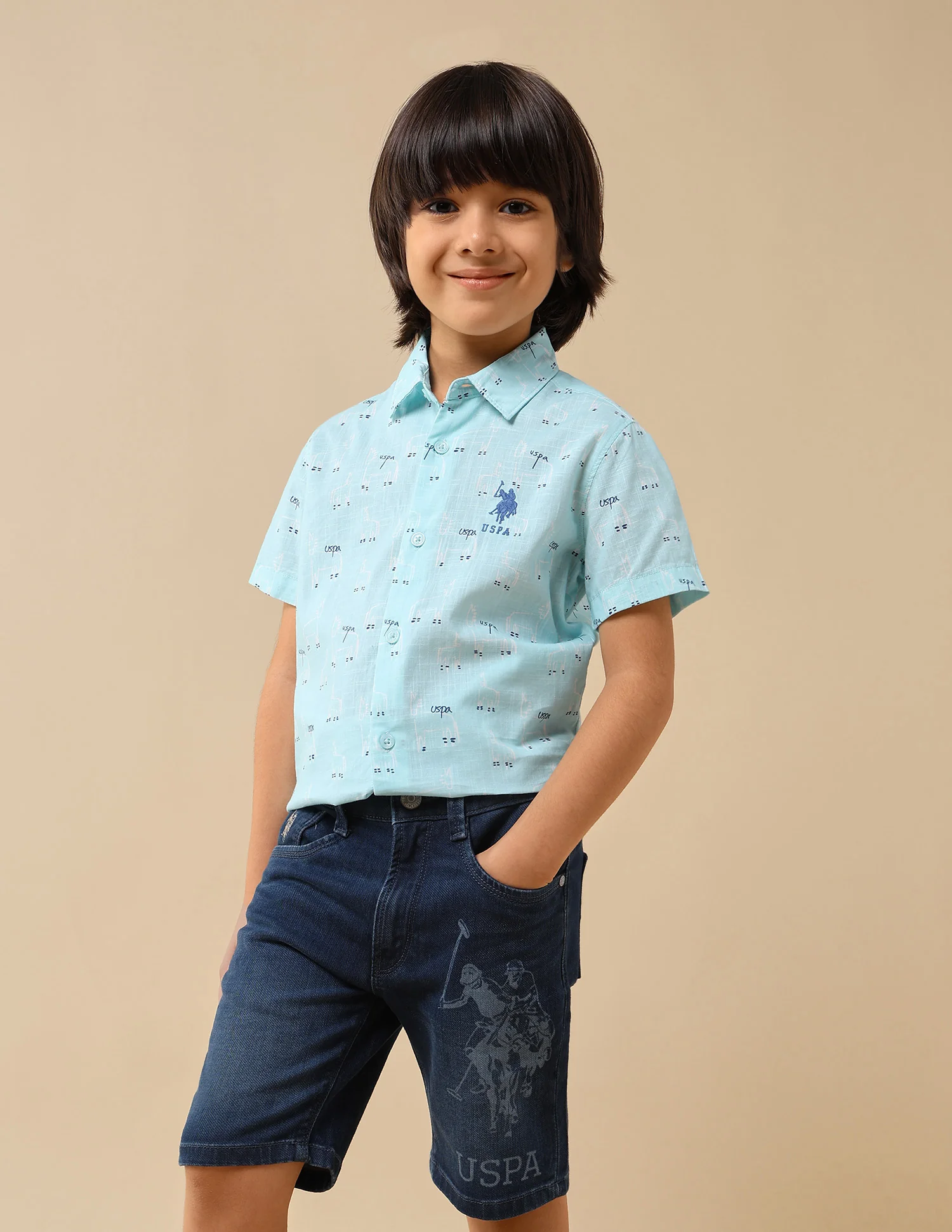 Boys Conversational Brand Printed Shirt - Image 4