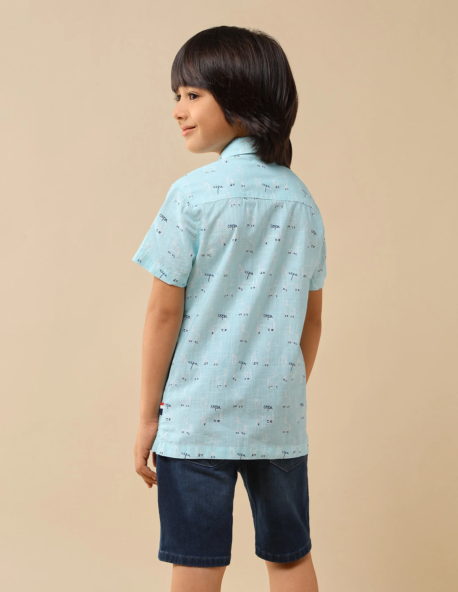 Boys Conversational Brand Printed Shirt - Image 5