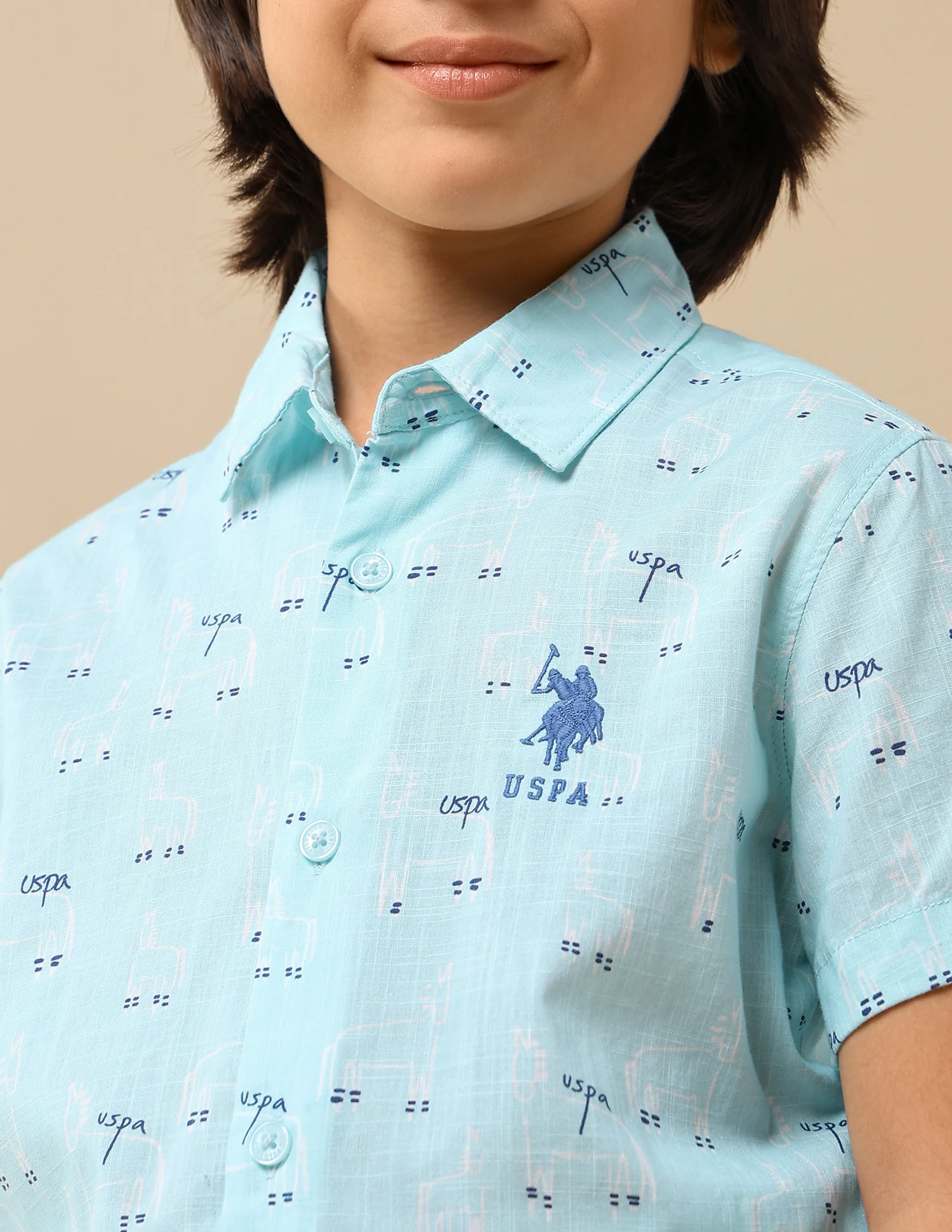 Boys Conversational Brand Printed Shirt - Image 6