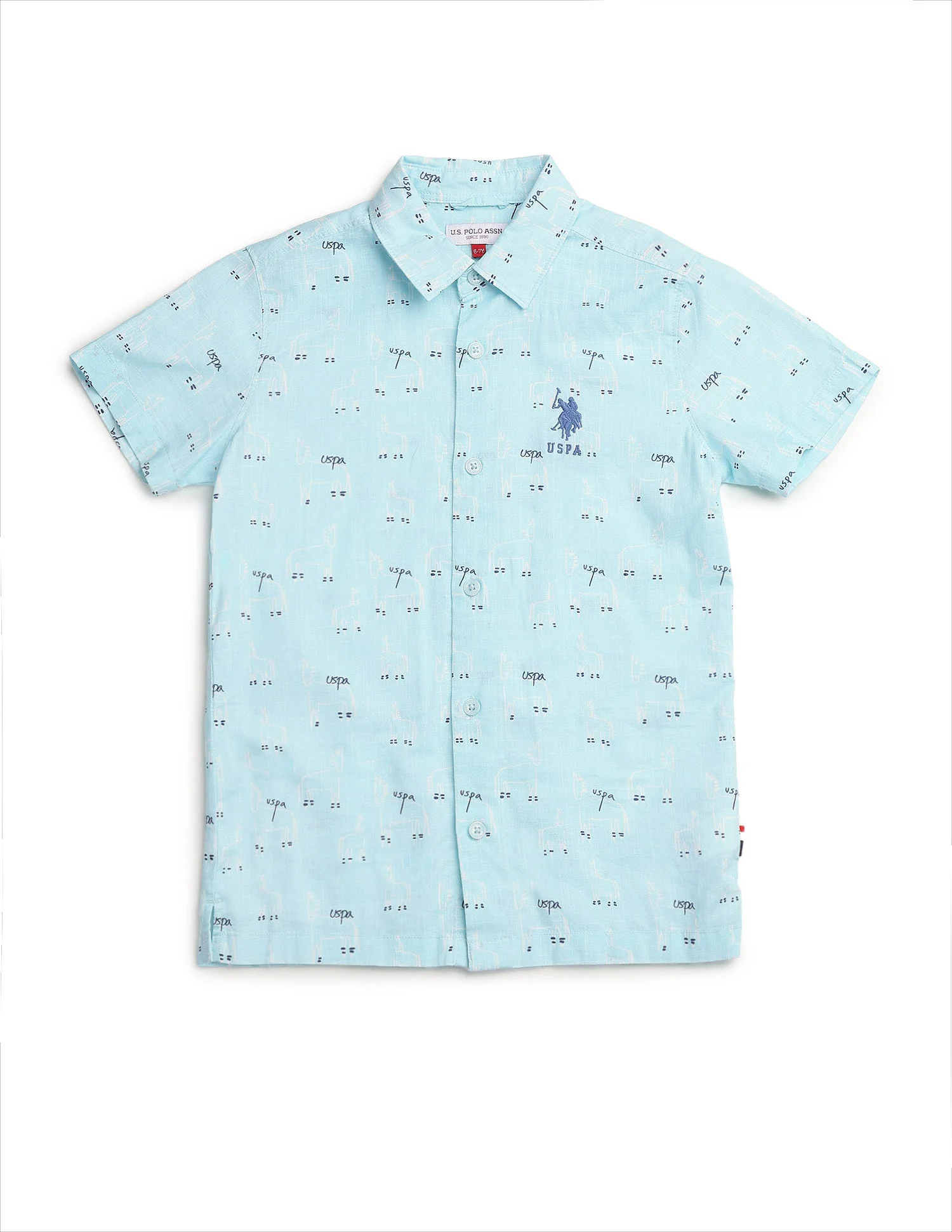 Boys Conversational Brand Printed Shirt - Image 7