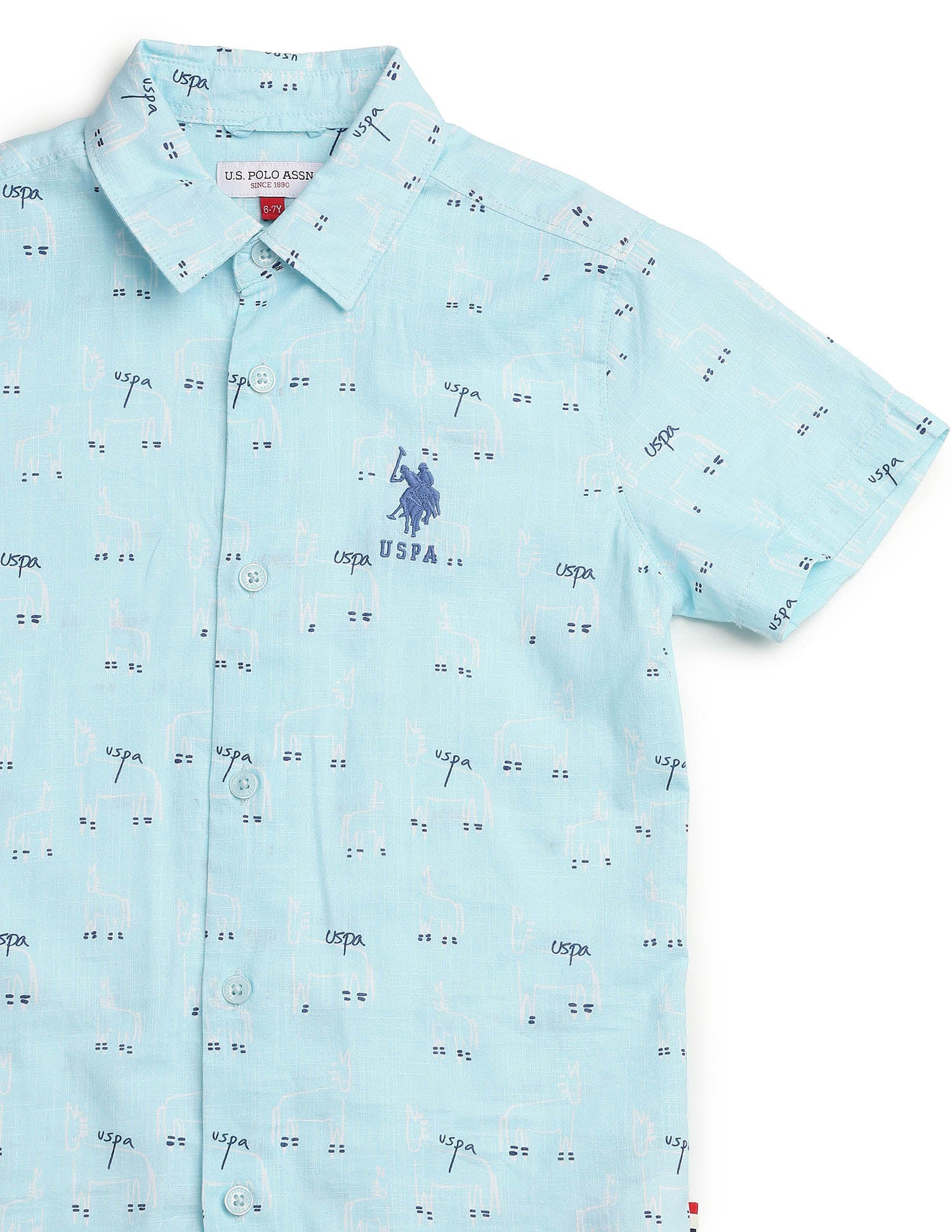 Boys Conversational Brand Printed Shirt - Image 9