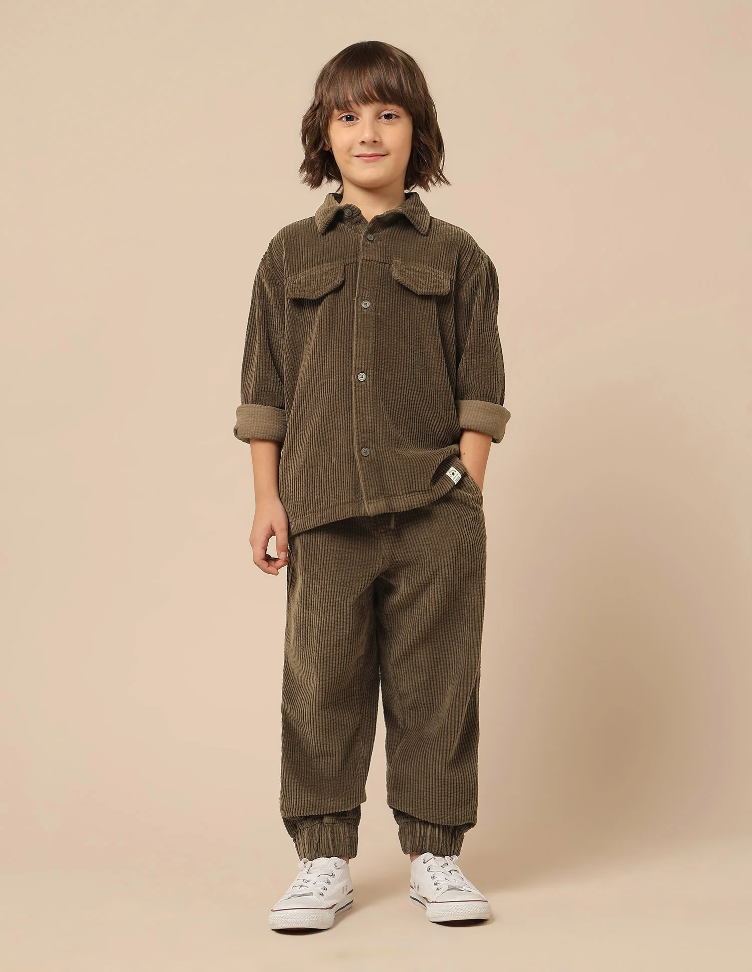Boys Corduroy Regular Fit Shacket - Image 3