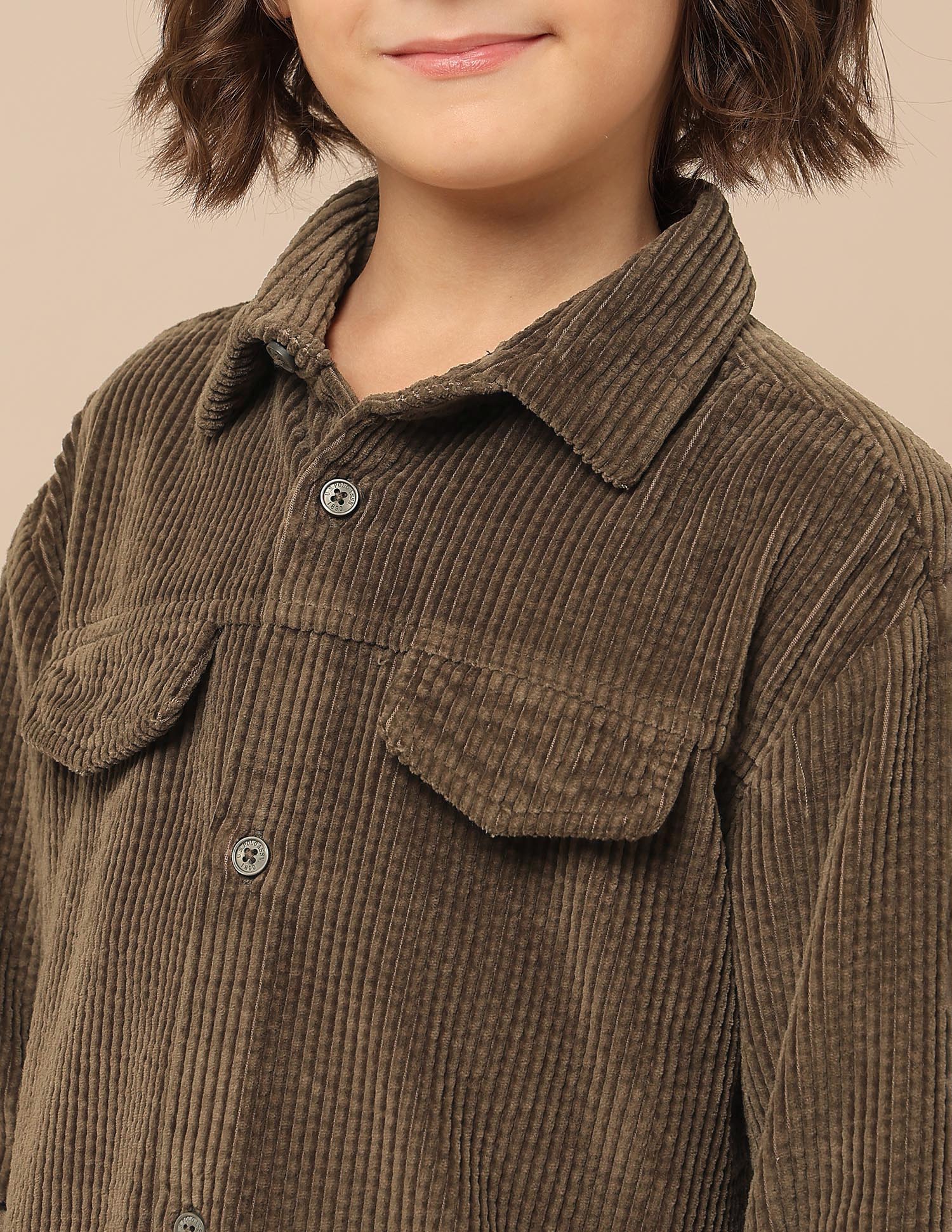 Boys Corduroy Regular Fit Shacket - Image 7