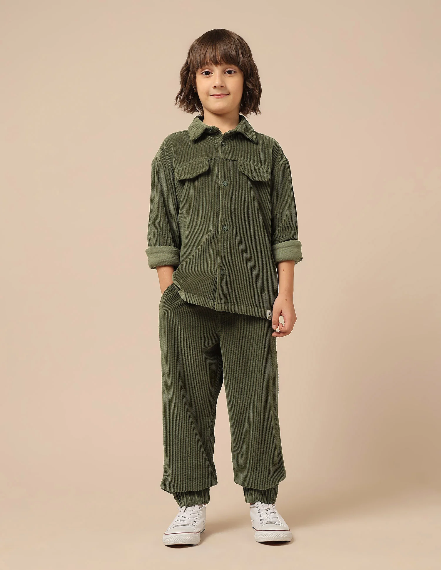 Boys Corduroy Regular Fit Shacket - Image 3