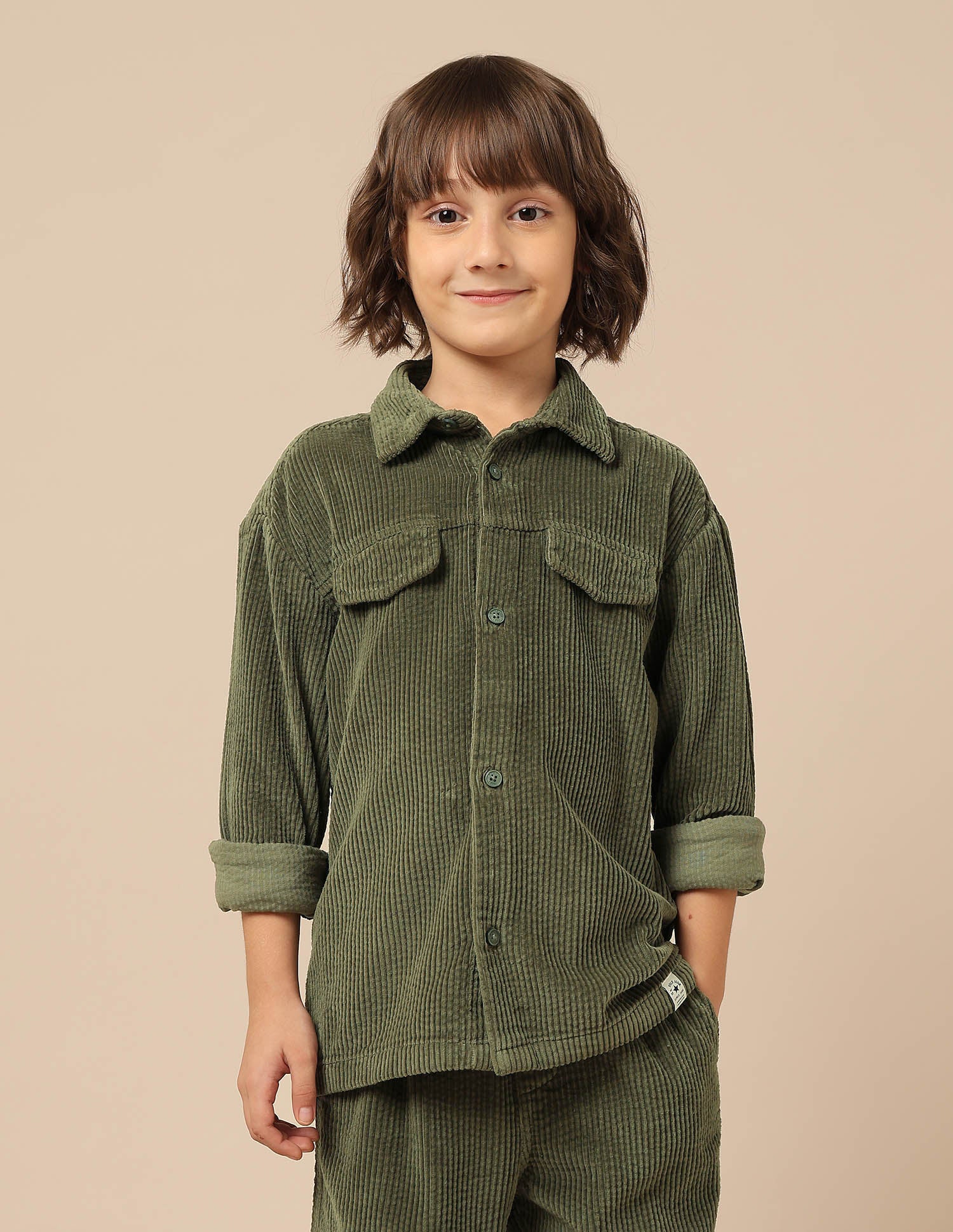 Boys Corduroy Regular Fit Shacket - Image 6