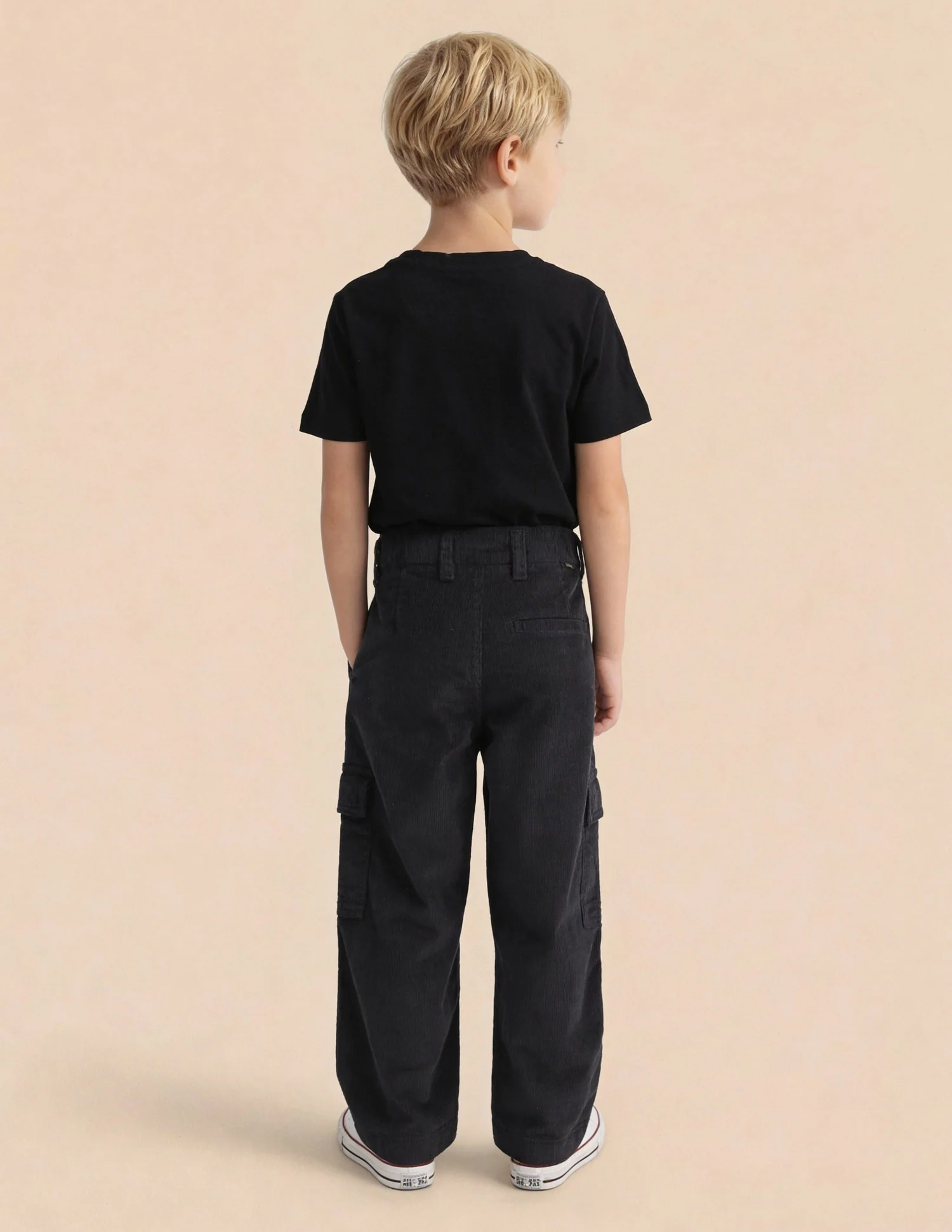Boys Corduroy Relaxed Fit Cargo Trousers - Image 4
