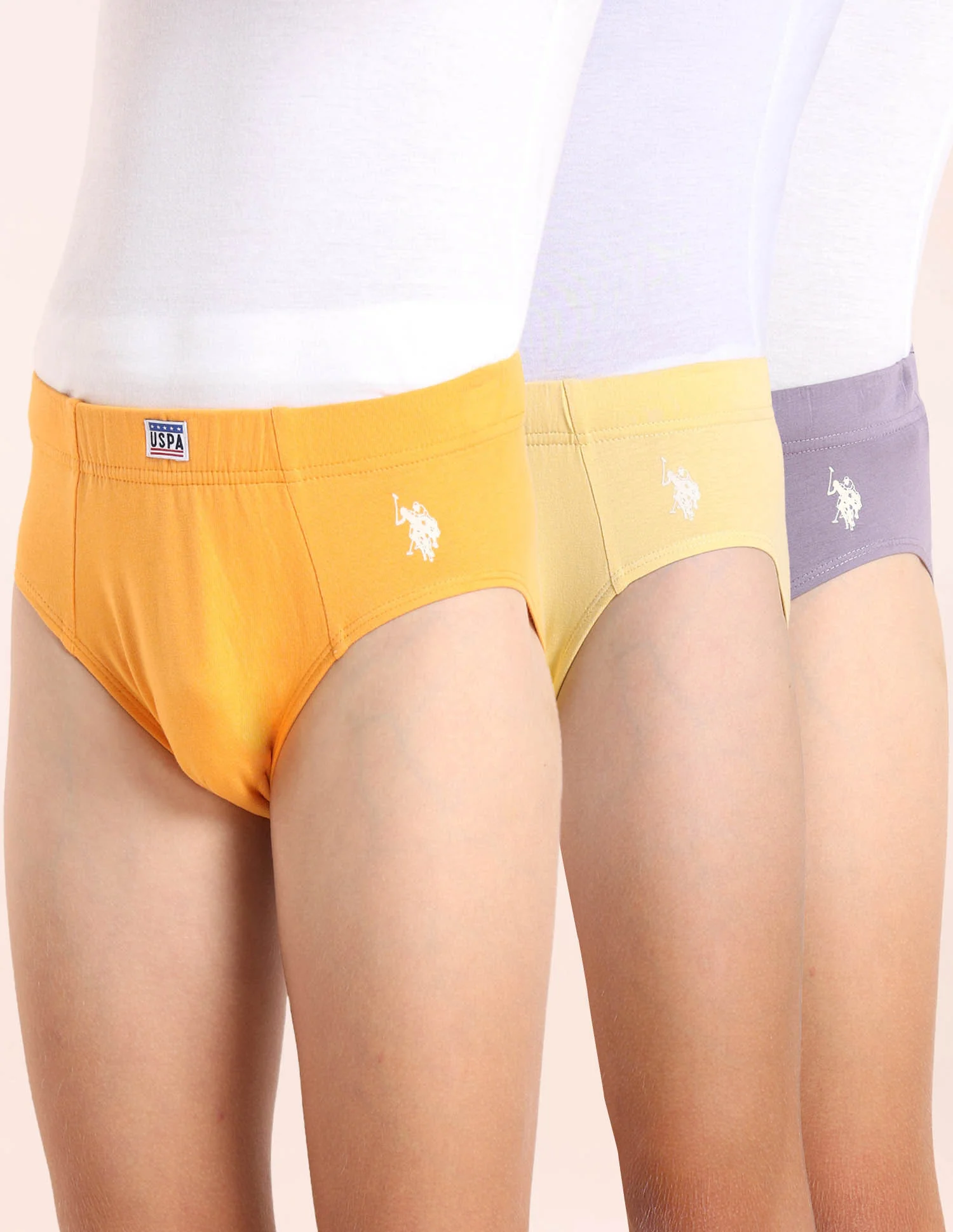 Boys Cotton Spandex Solid Briefs - Pack Of 3 - Image 11