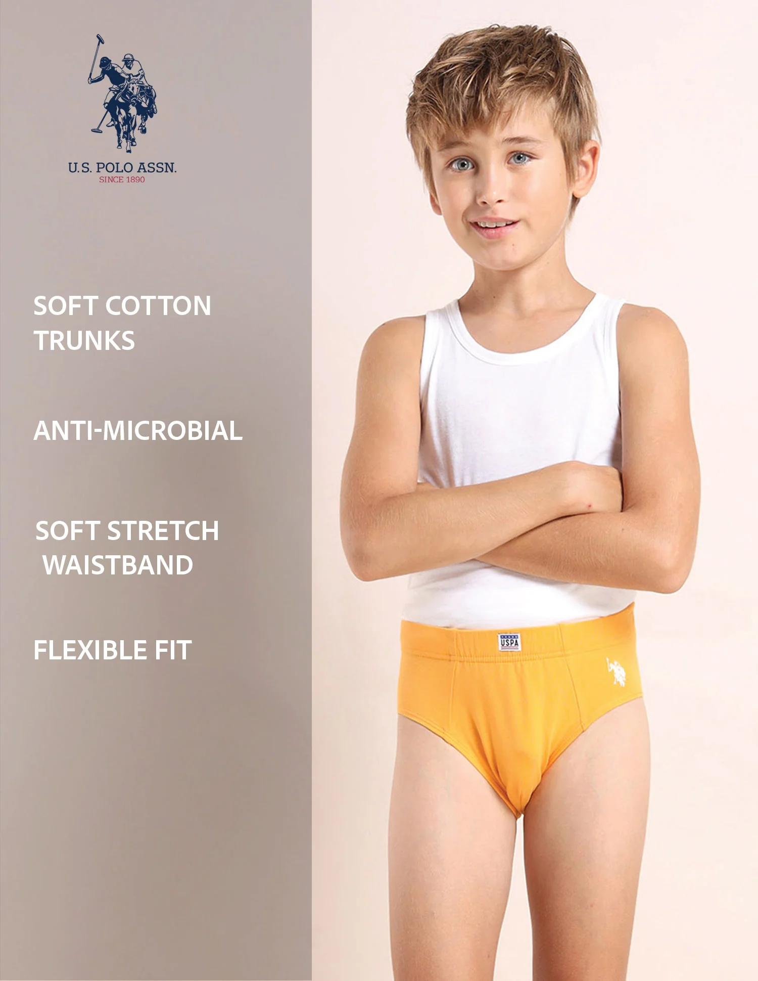 Boys Cotton Spandex Solid Briefs - Pack Of 3 - Image 12