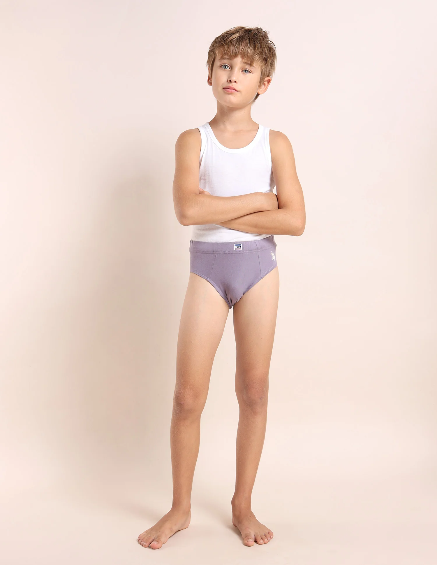 Boys Cotton Spandex Solid Briefs - Pack Of 3 - Image 5