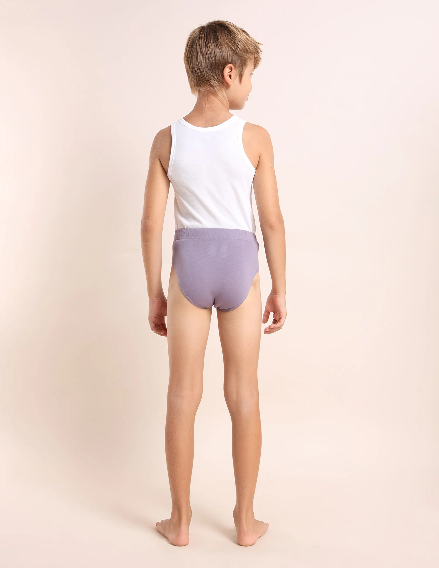 Boys Cotton Spandex Solid Briefs - Pack Of 3 - Image 6