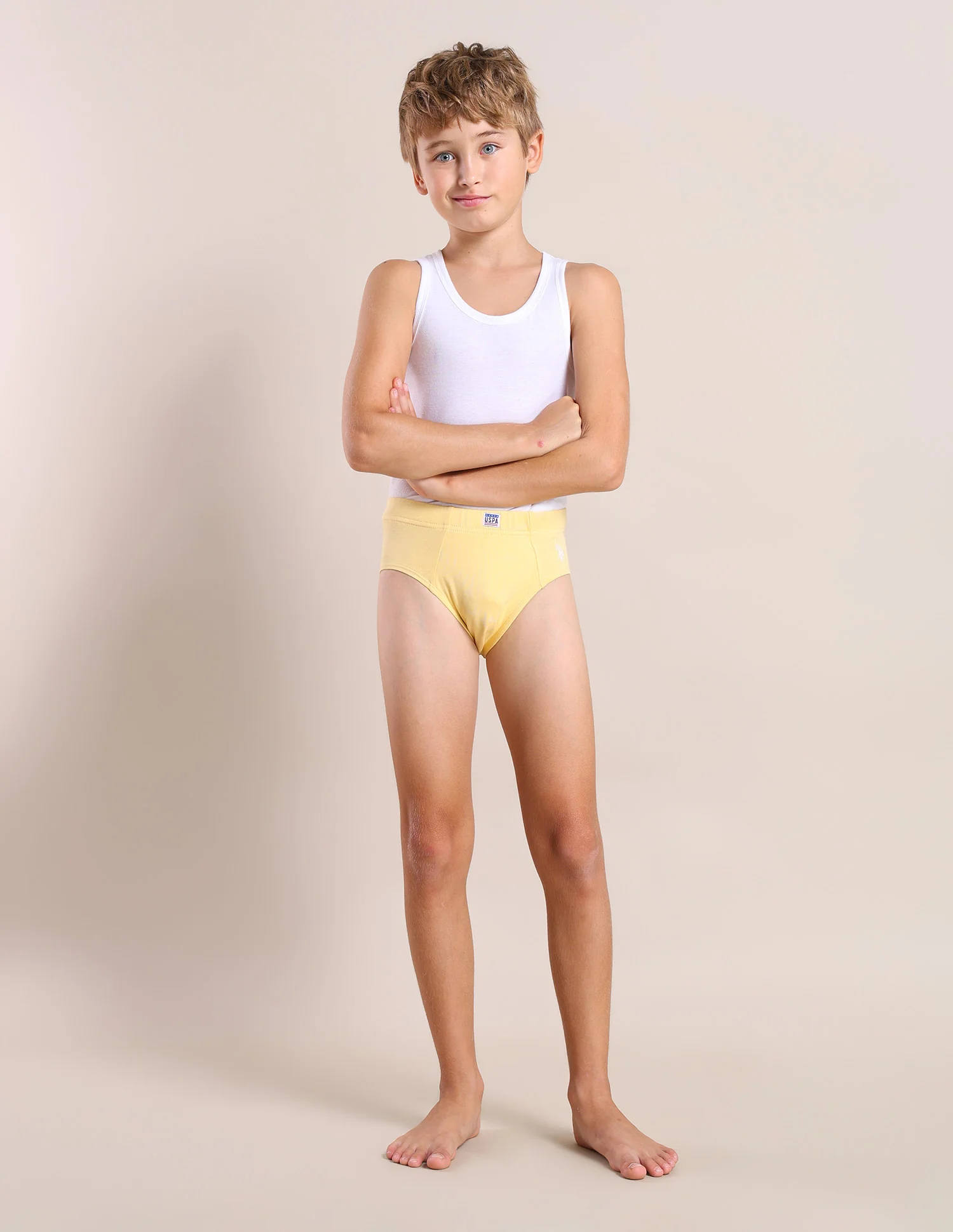 Boys Cotton Spandex Solid Briefs - Pack Of 3 - Image 7
