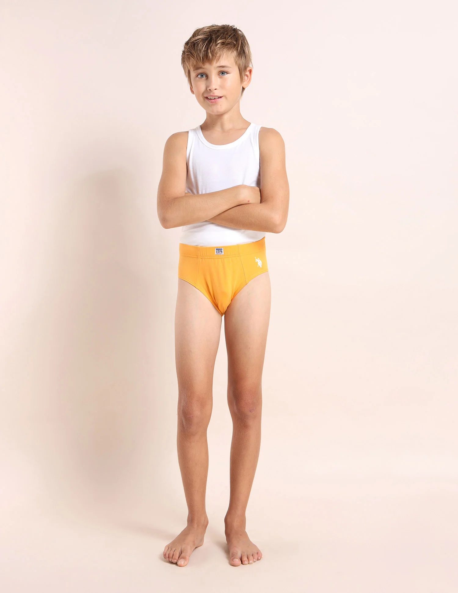 Boys Cotton Spandex Solid Briefs - Pack Of 3 - Image 9