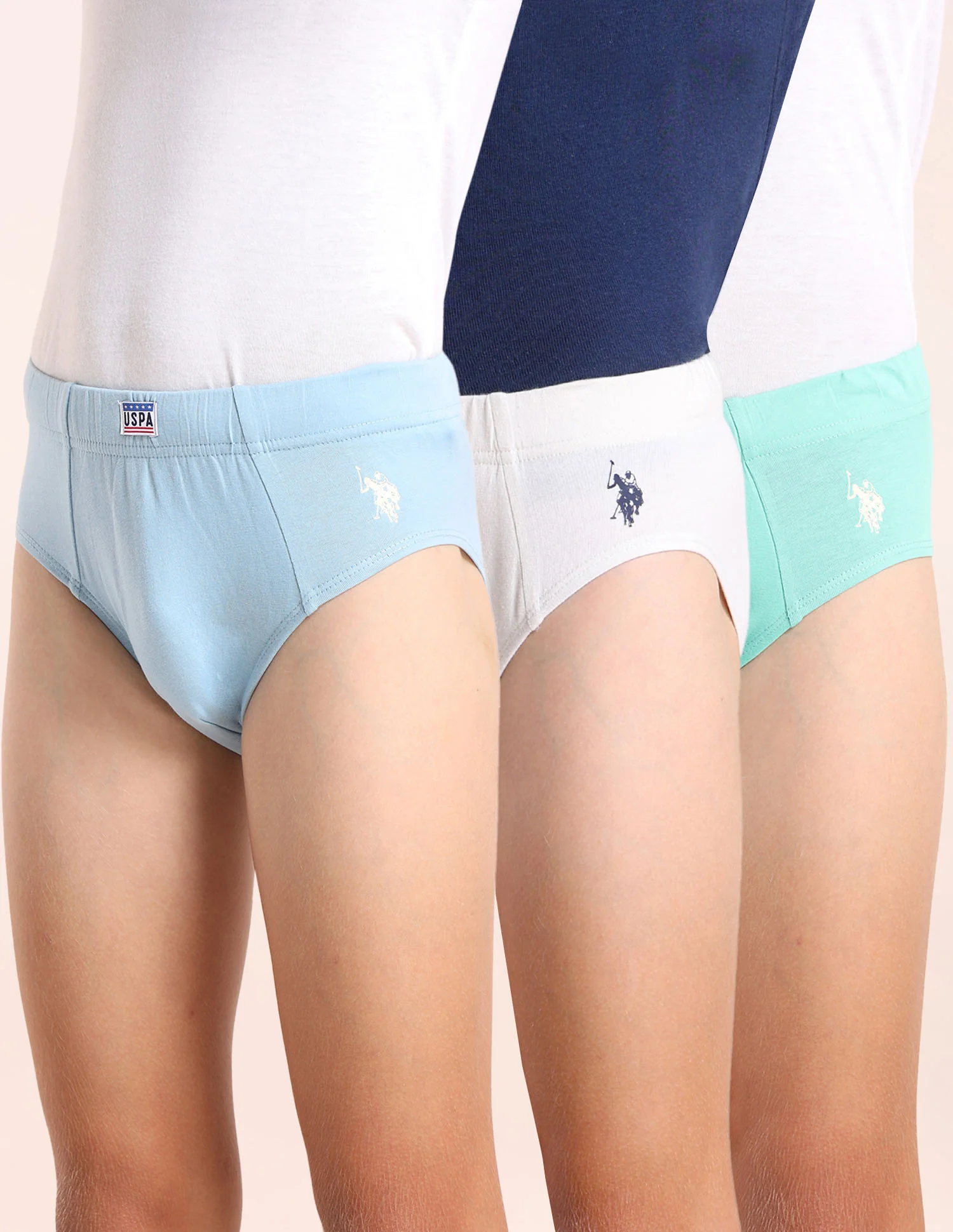 Boys Cotton Spandex Solid Briefs - Pack Of 3 - Image 11
