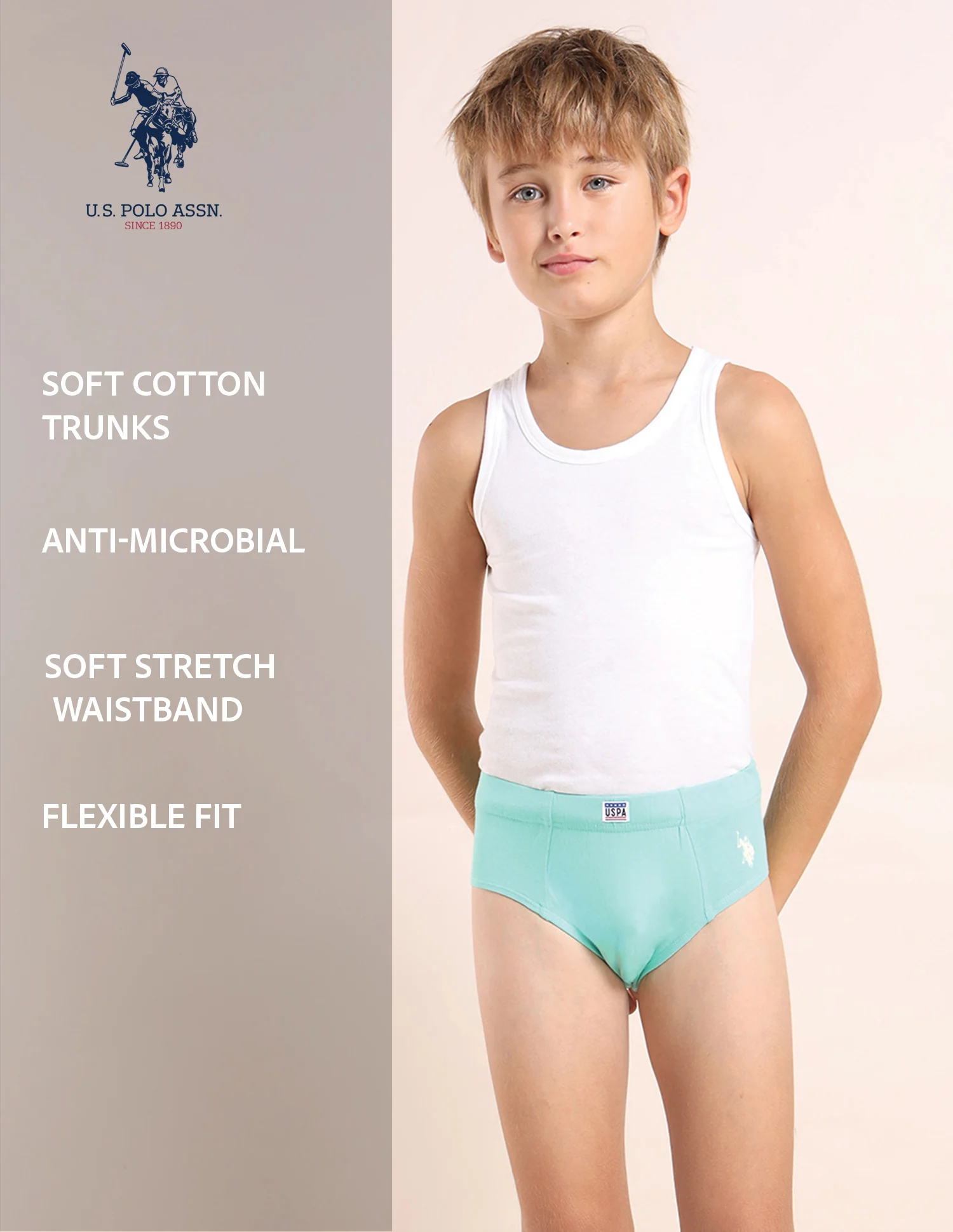 Boys Cotton Spandex Solid Briefs - Pack Of 3 - Image 12