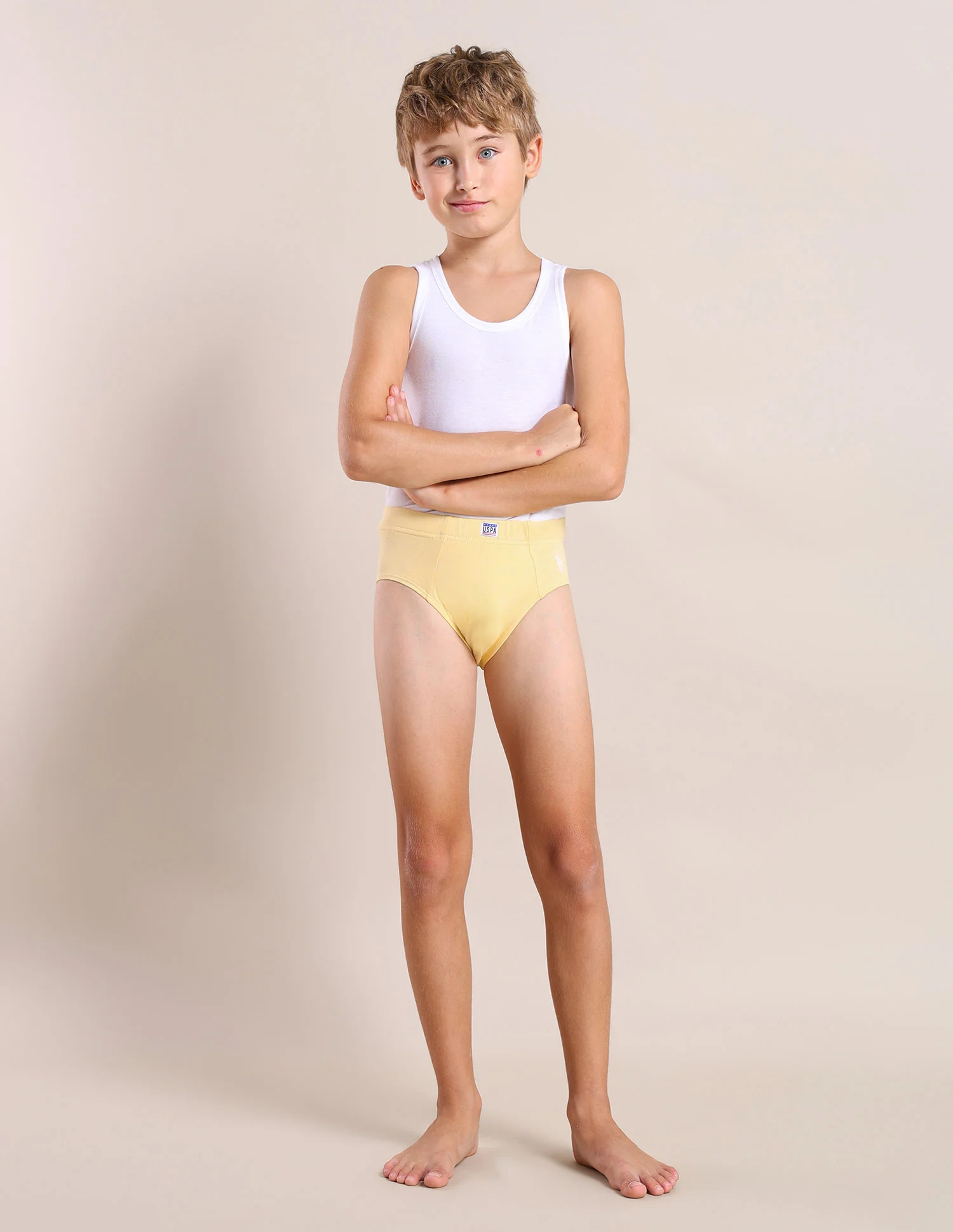 Boys Cotton Spandex Solid Briefs - Pack Of 3 - Image 5