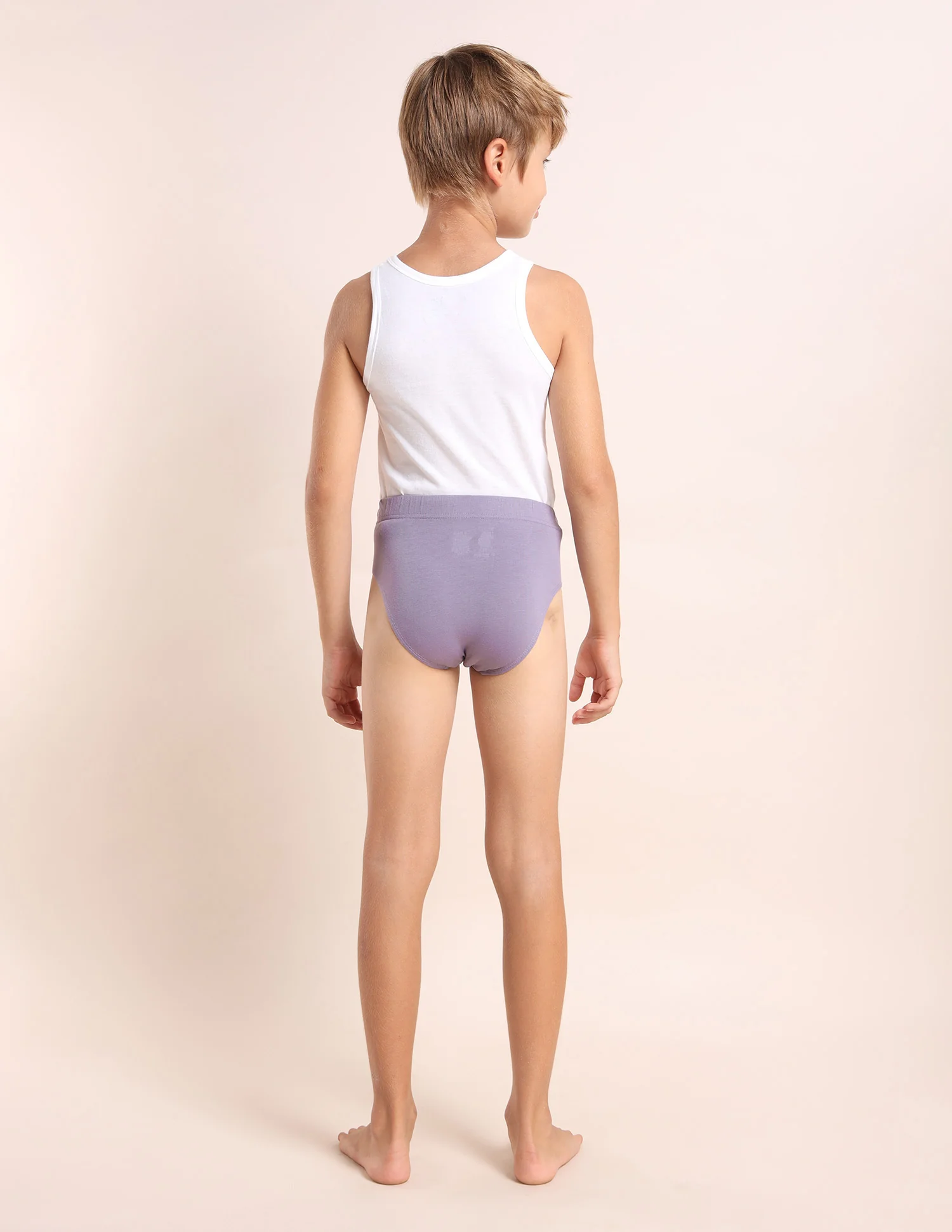Boys Cotton Spandex Solid Briefs - Pack Of 3 - Image 8