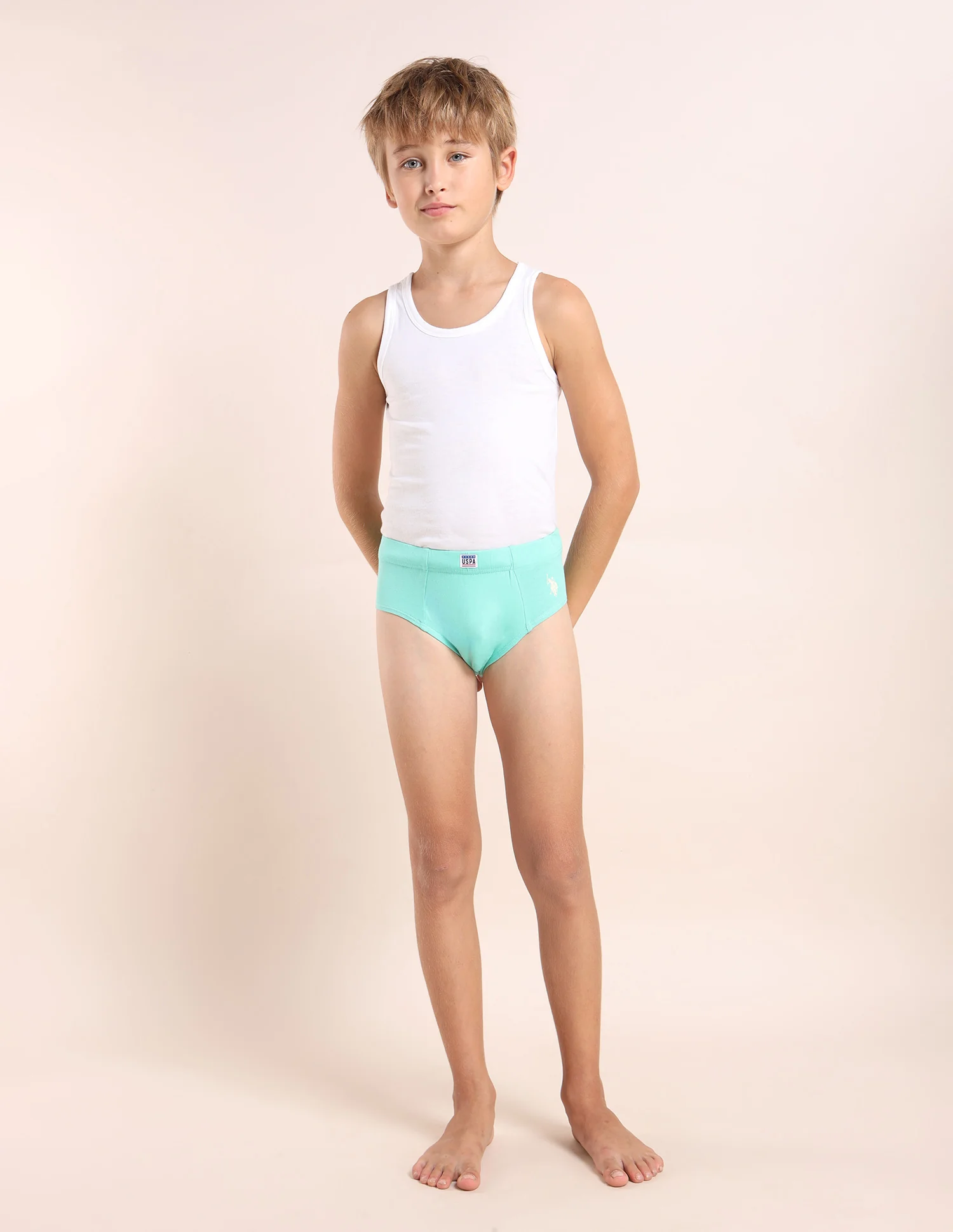Boys Cotton Spandex Solid Briefs - Pack Of 3 - Image 9