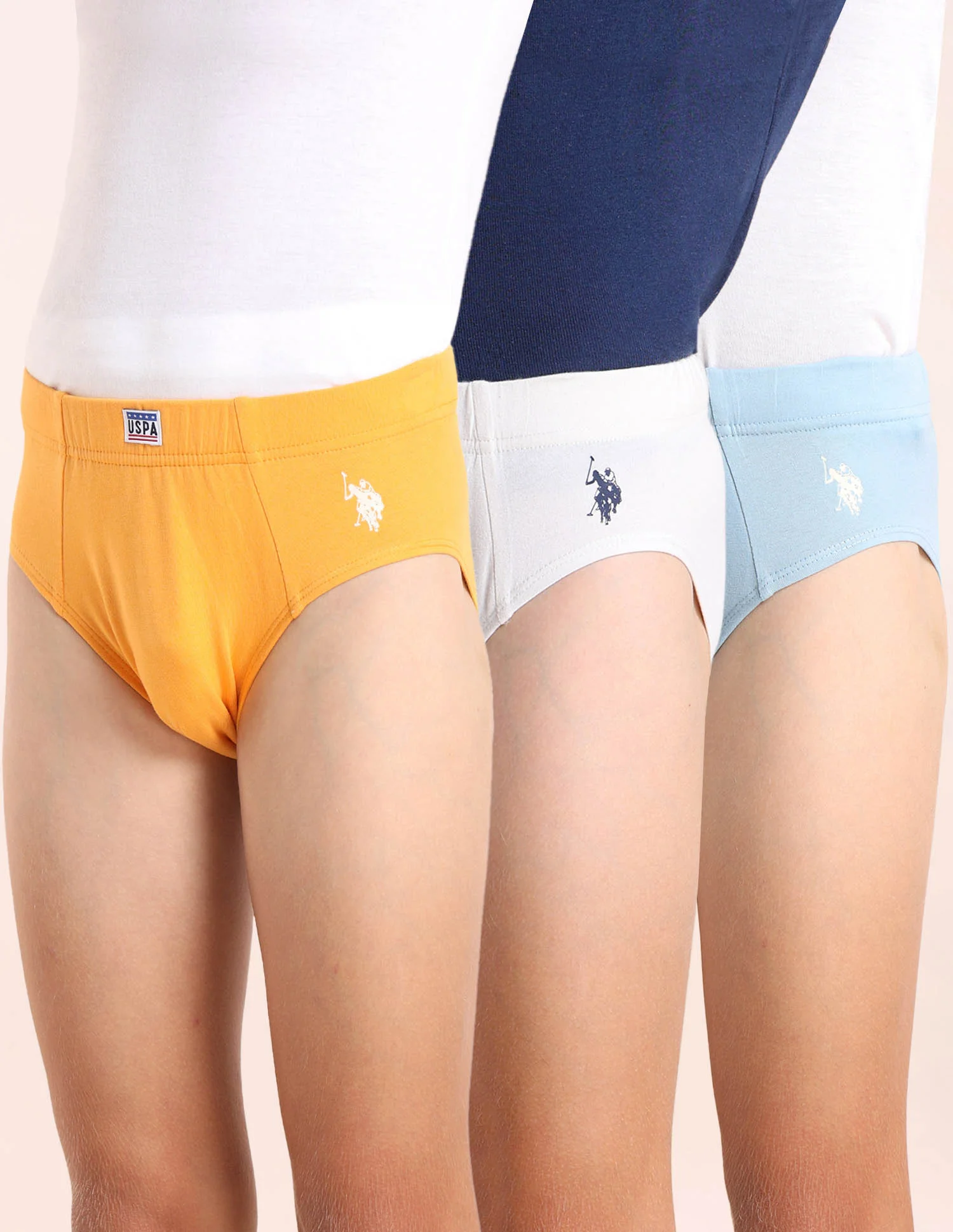 Boys Cotton Spandex Solid Briefs - Pack Of 3 - Image 11