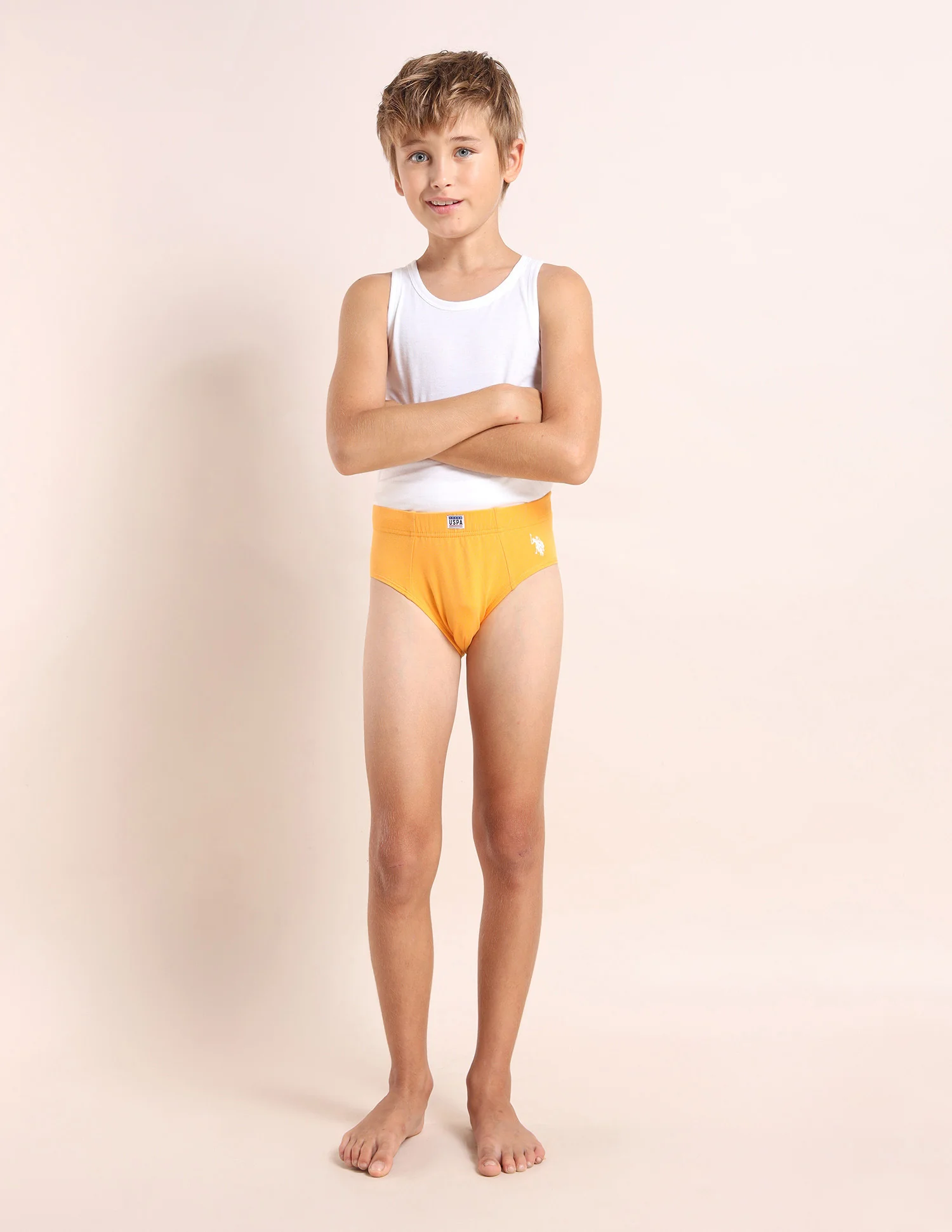 Boys Cotton Spandex Solid Briefs - Pack Of 3 - Image 5