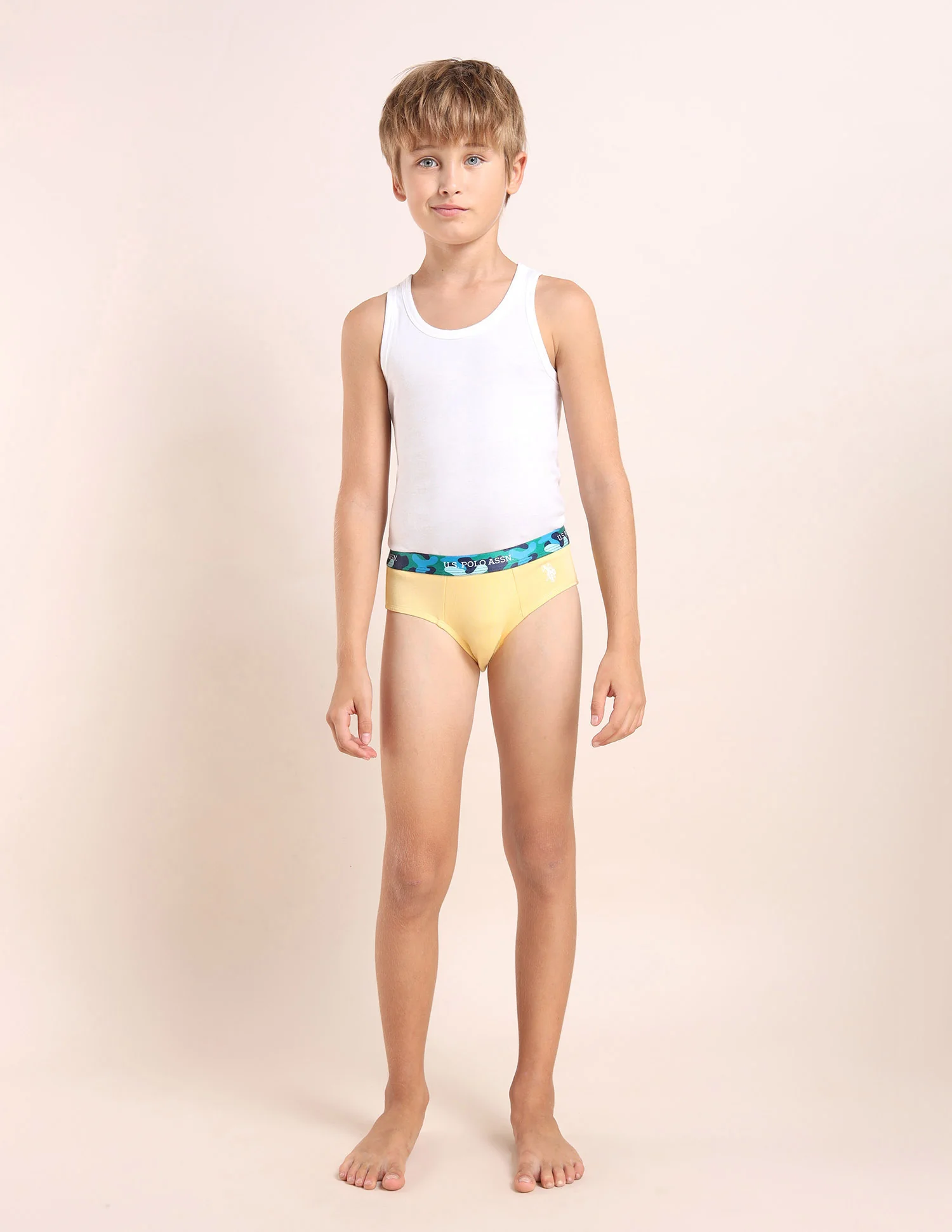 Boys Cotton Spandex Solid Briefs - Pack Of 5 - Image 12