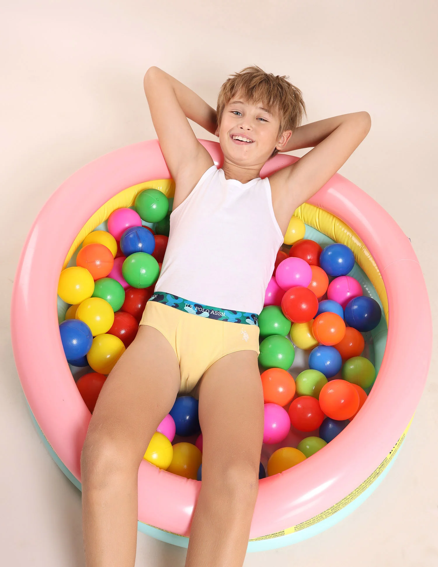 Boys Cotton Spandex Solid Briefs - Pack Of 5 - Image 3