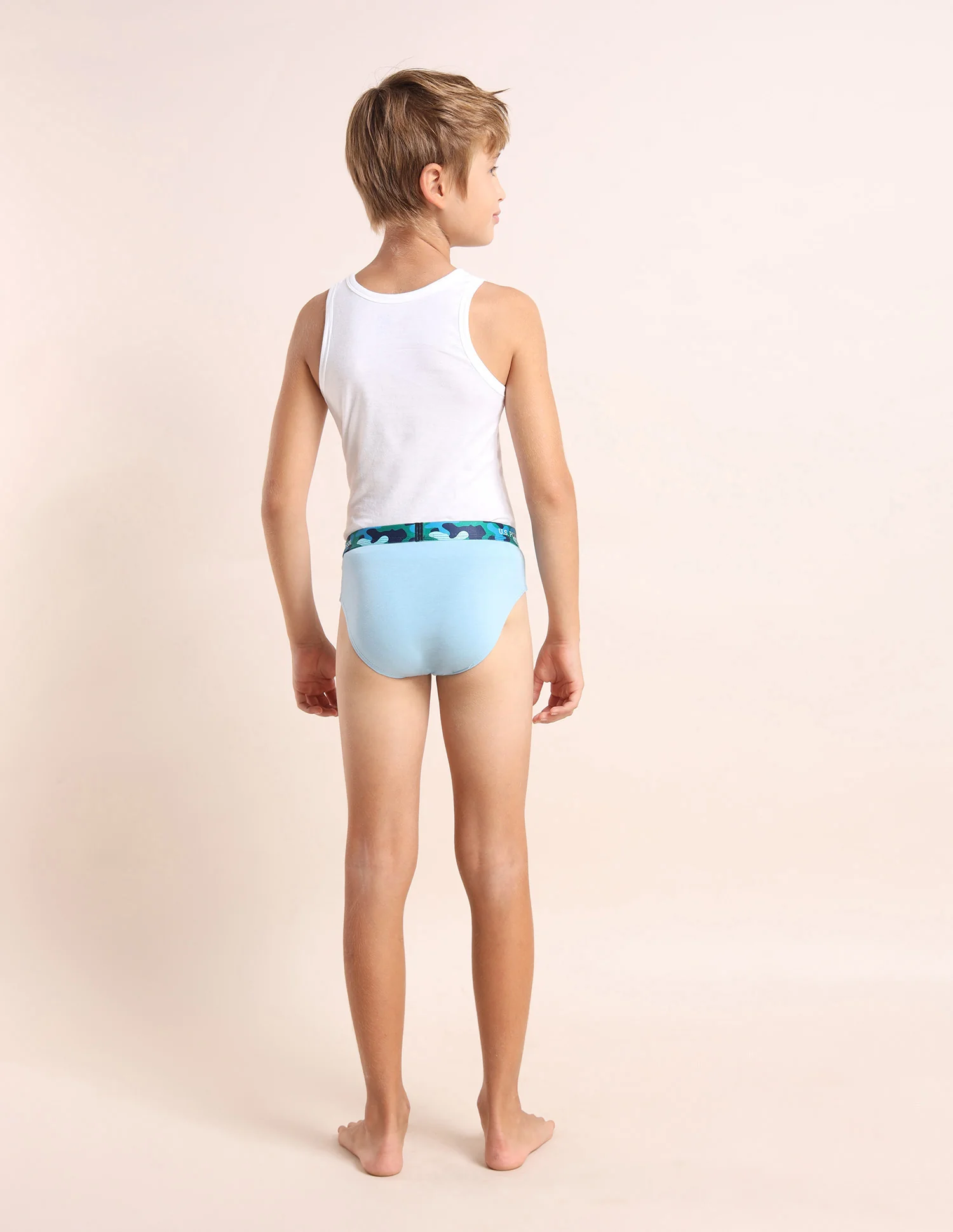 Boys Cotton Spandex Solid Briefs - Pack Of 5 - Image 8