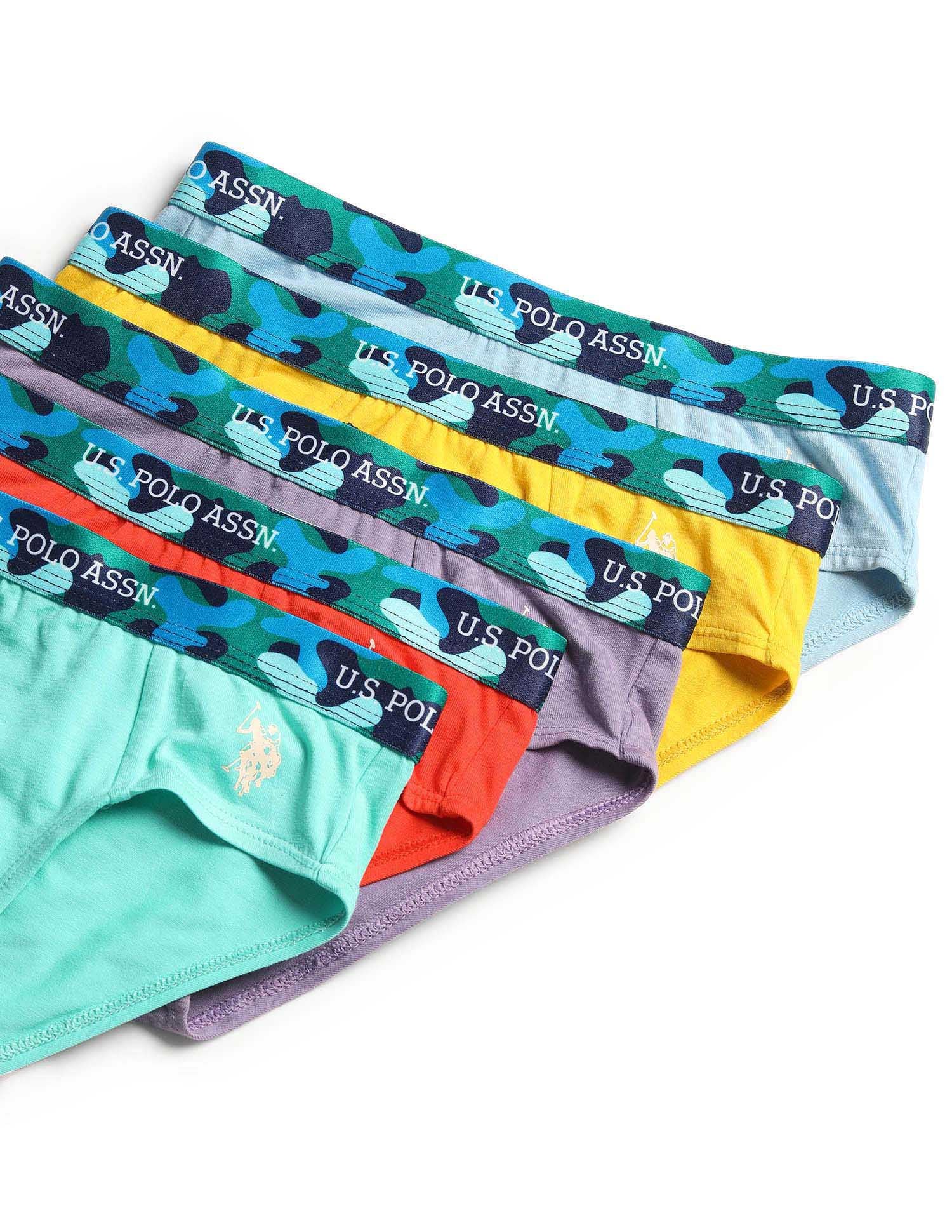 Boys Cotton Spandex Solid Briefs - Pack Of 5 - Image 2