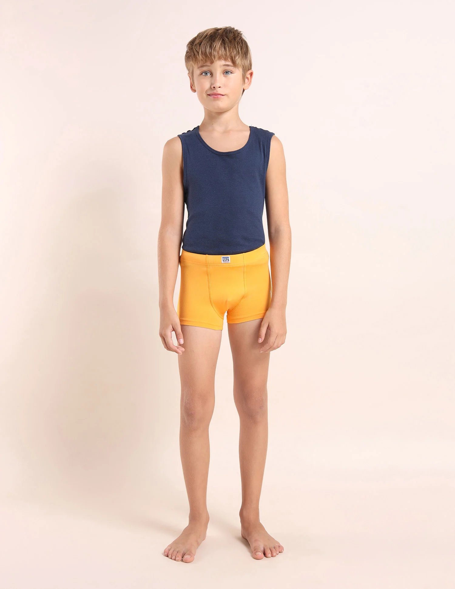 Boys Cotton Spandex Solid Trunks - Pack Of 3 - Image 5