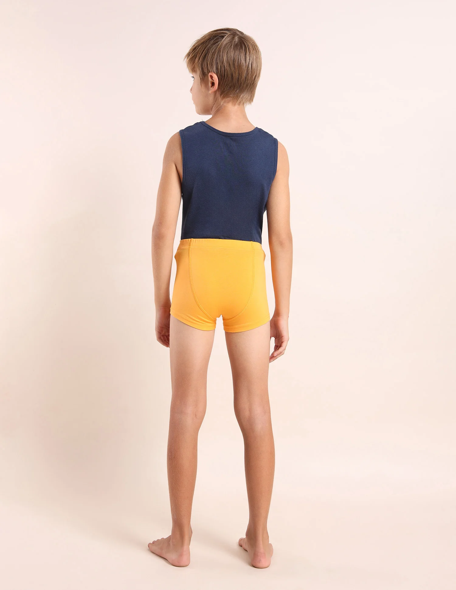 Boys Cotton Spandex Solid Trunks - Pack Of 3 - Image 6