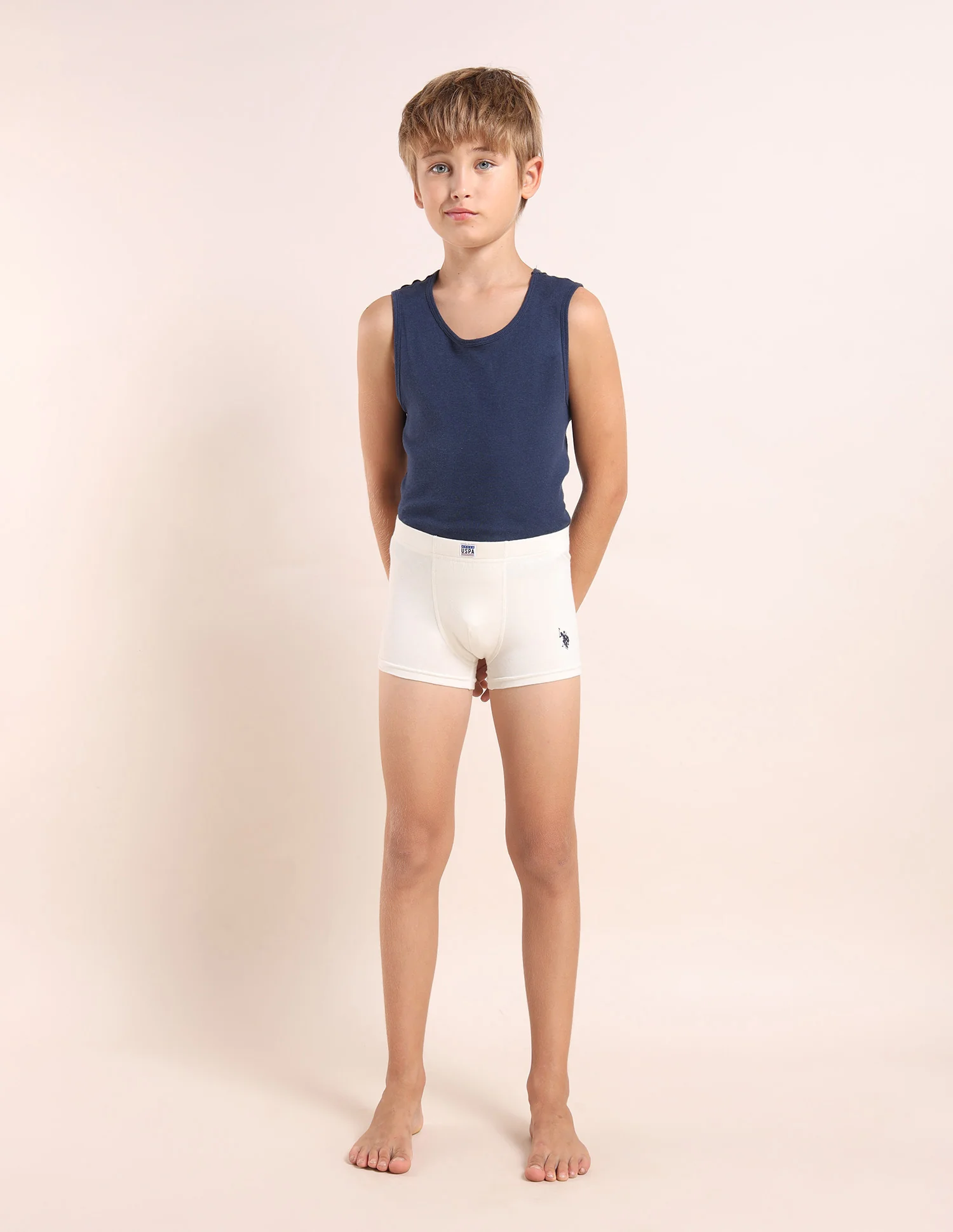 Boys Cotton Spandex Solid Trunks - Pack Of 3 - Image 7