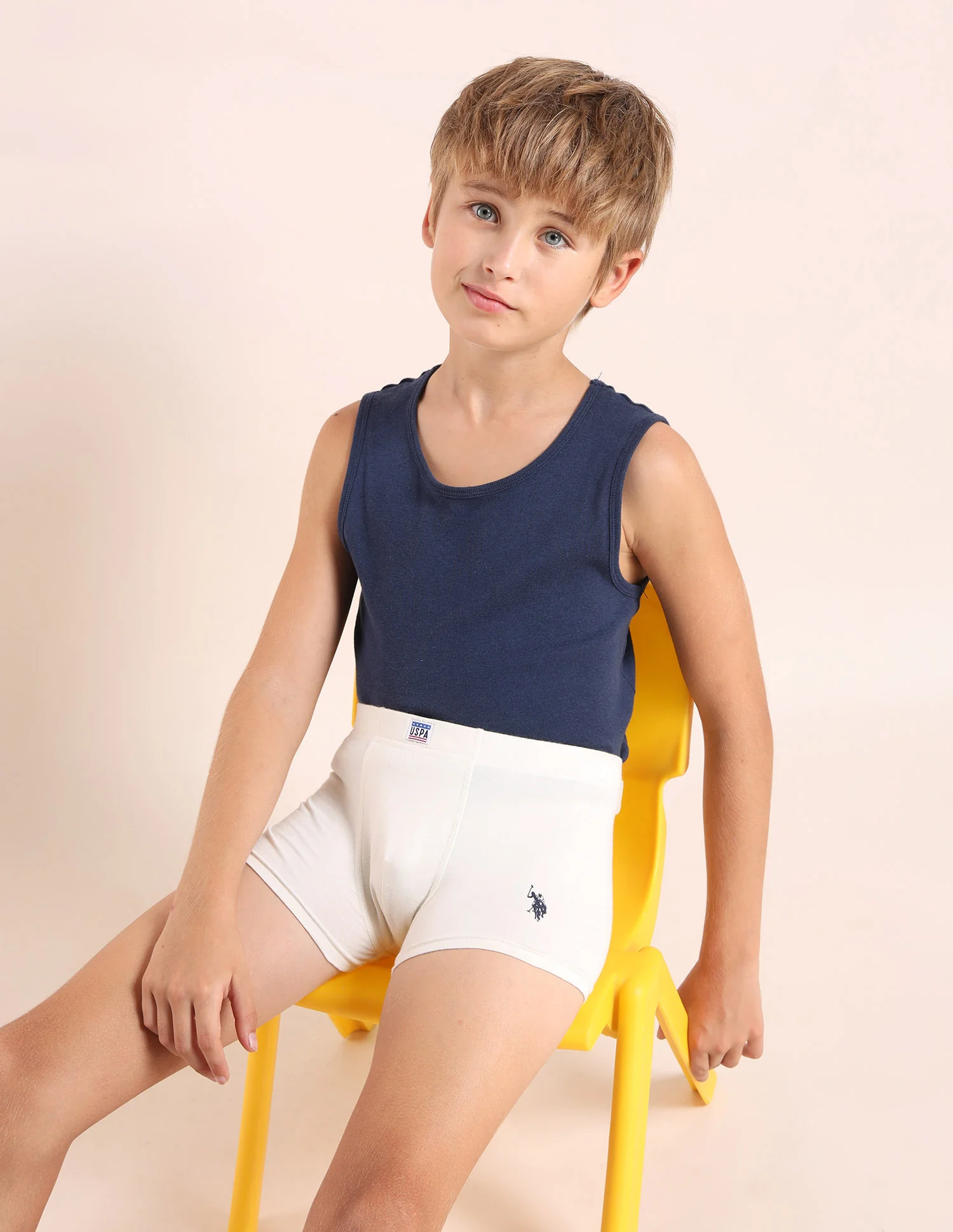 Boys Cotton Spandex Solid Trunks - Pack Of 3 - Image 4