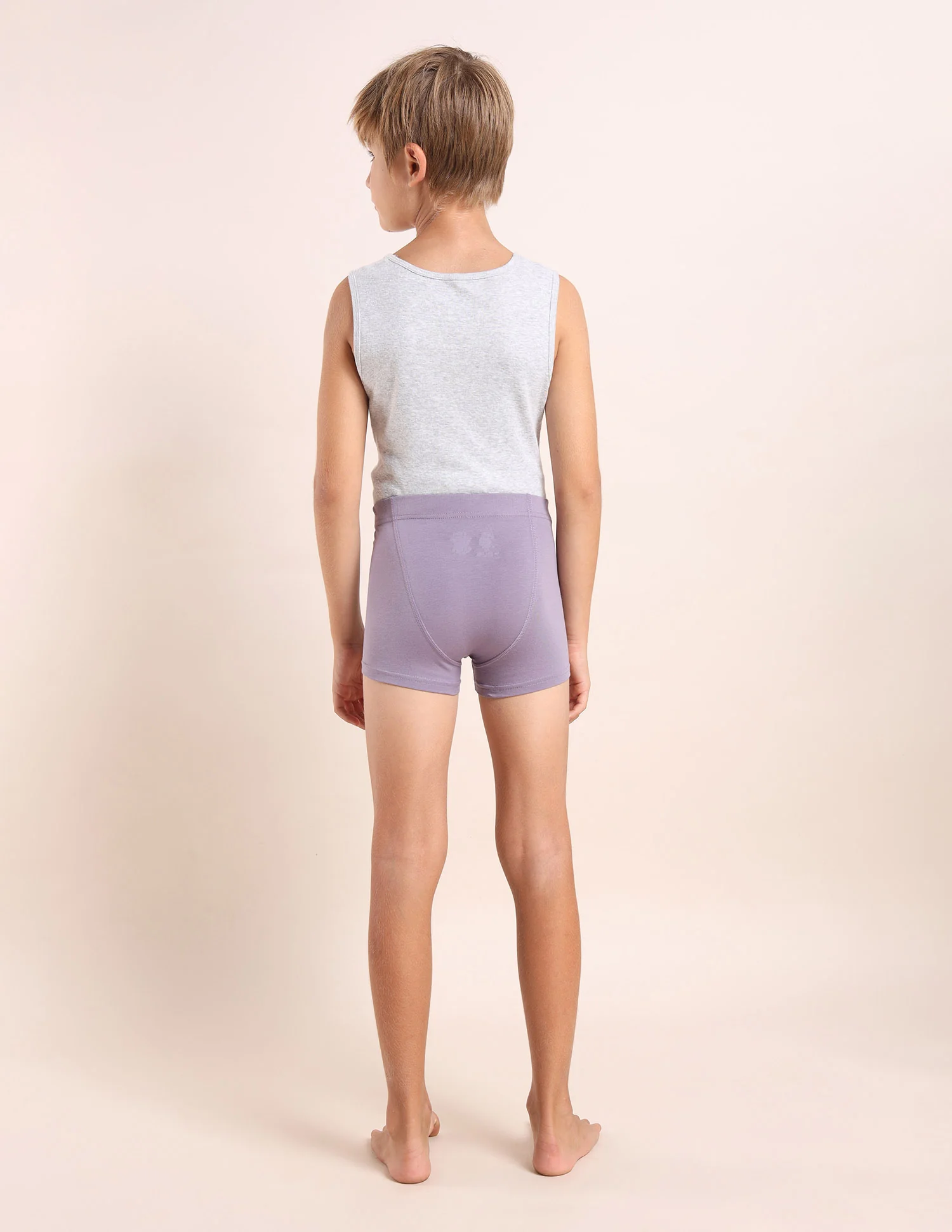 Boys Cotton Spandex Solid Trunks - Pack Of 3 - Image 6