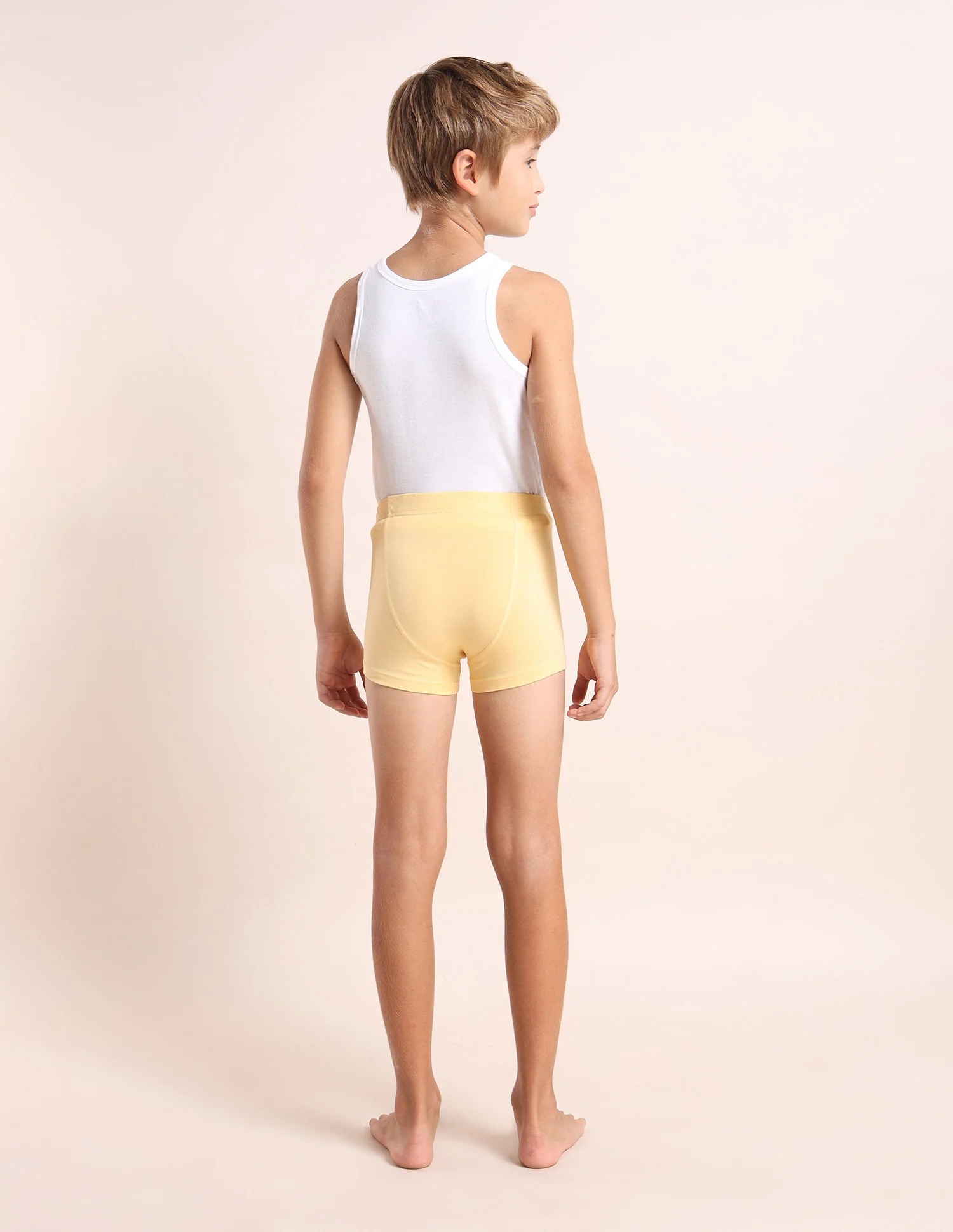 Boys Cotton Spandex Solid Trunks - Pack Of 3 - Image 8