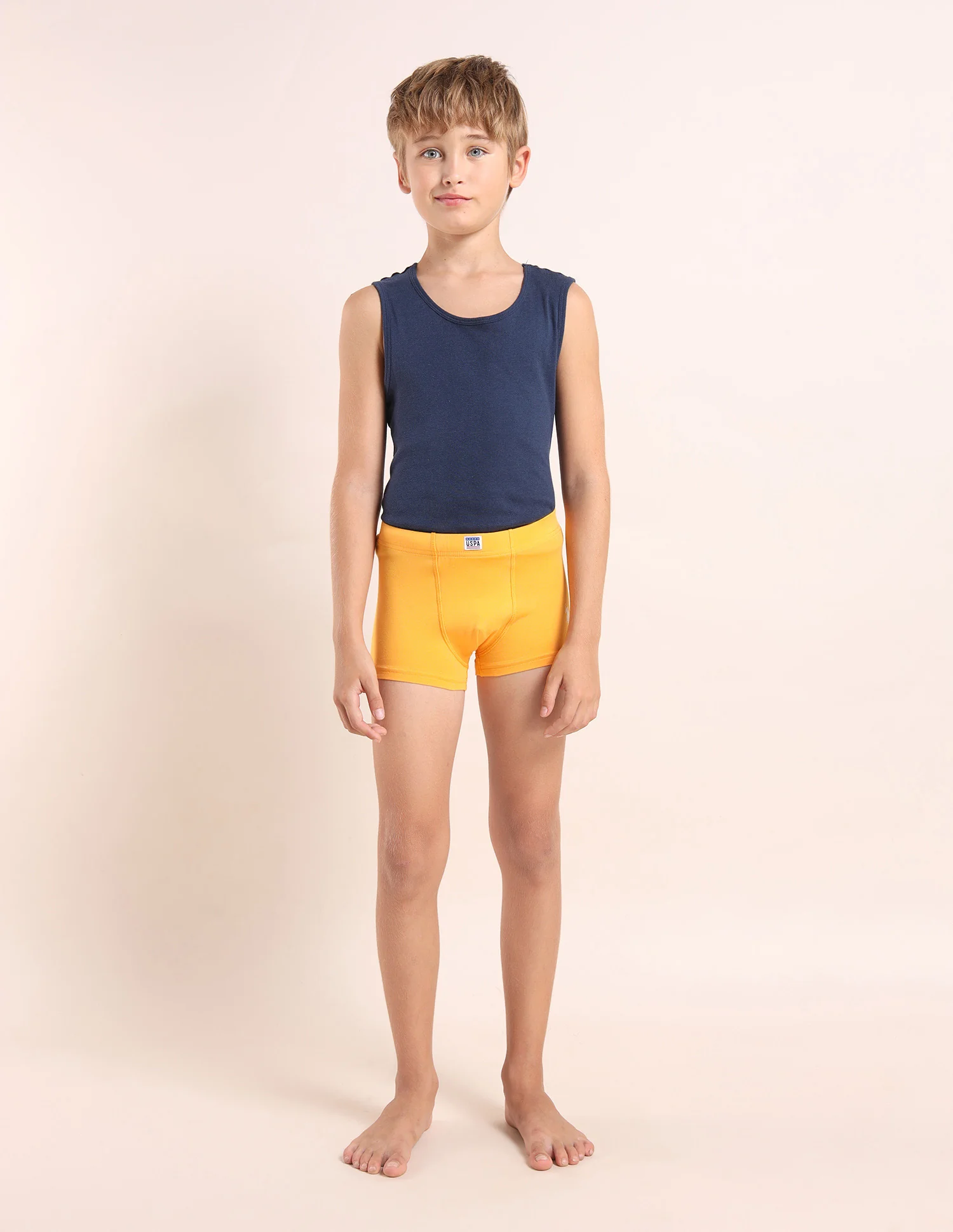 Boys Cotton Spandex Solid Trunks - Pack Of 3 - Image 9