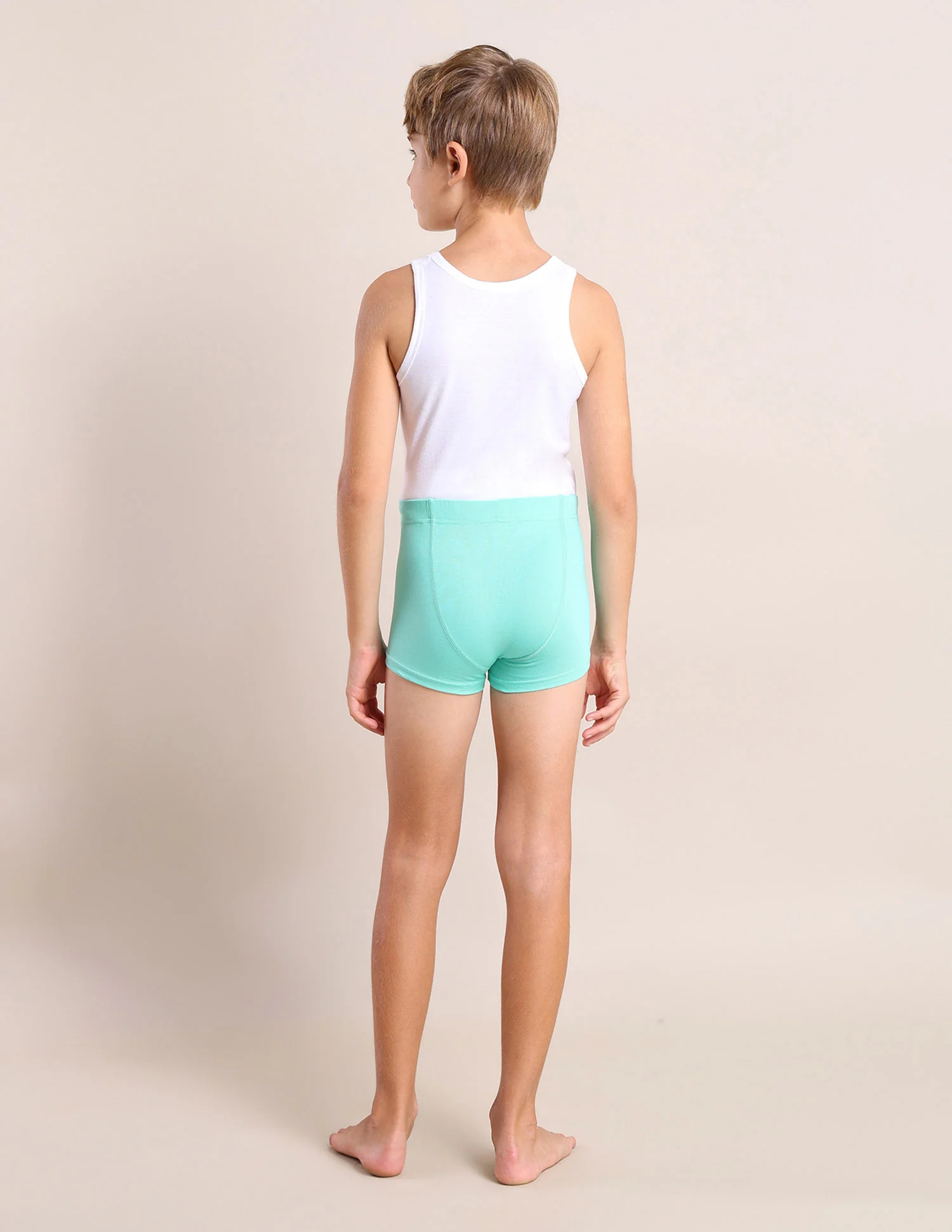 Boys Cotton Spandex Solid Trunks - Pack Of 3 - Image 10