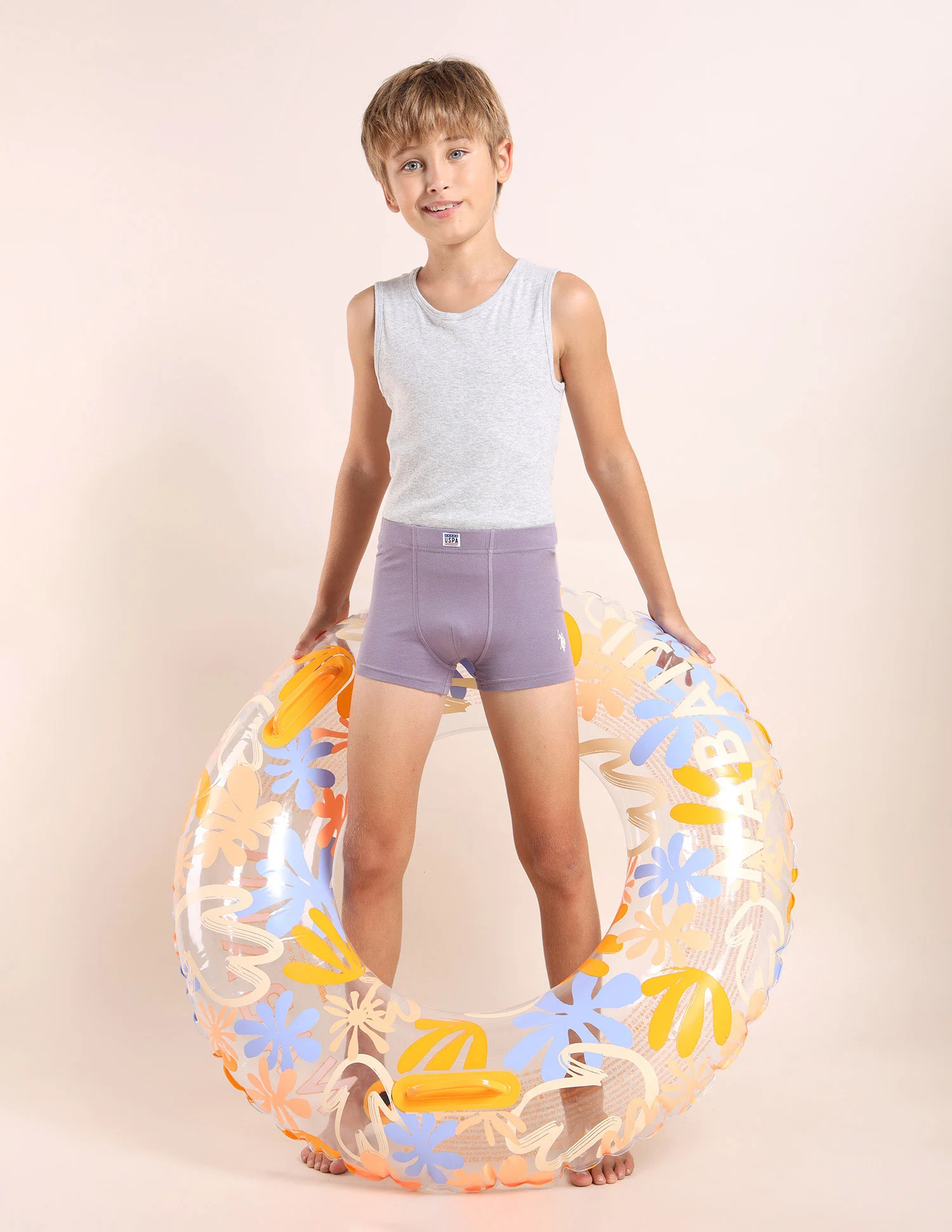 Boys Cotton Spandex Solid Trunks - Pack Of 3 - Image 3