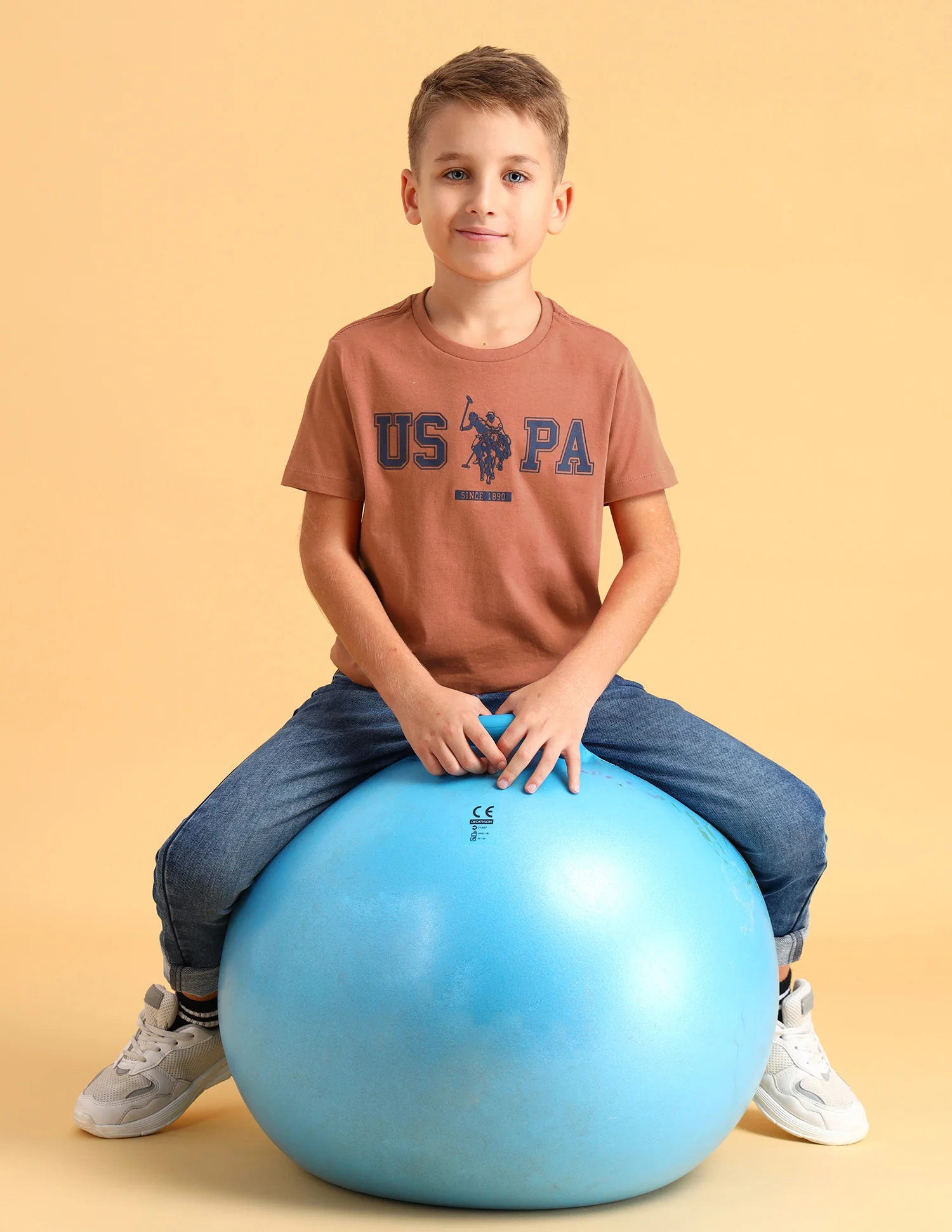 Boys Crew Neck Brand Printed T-Shirt