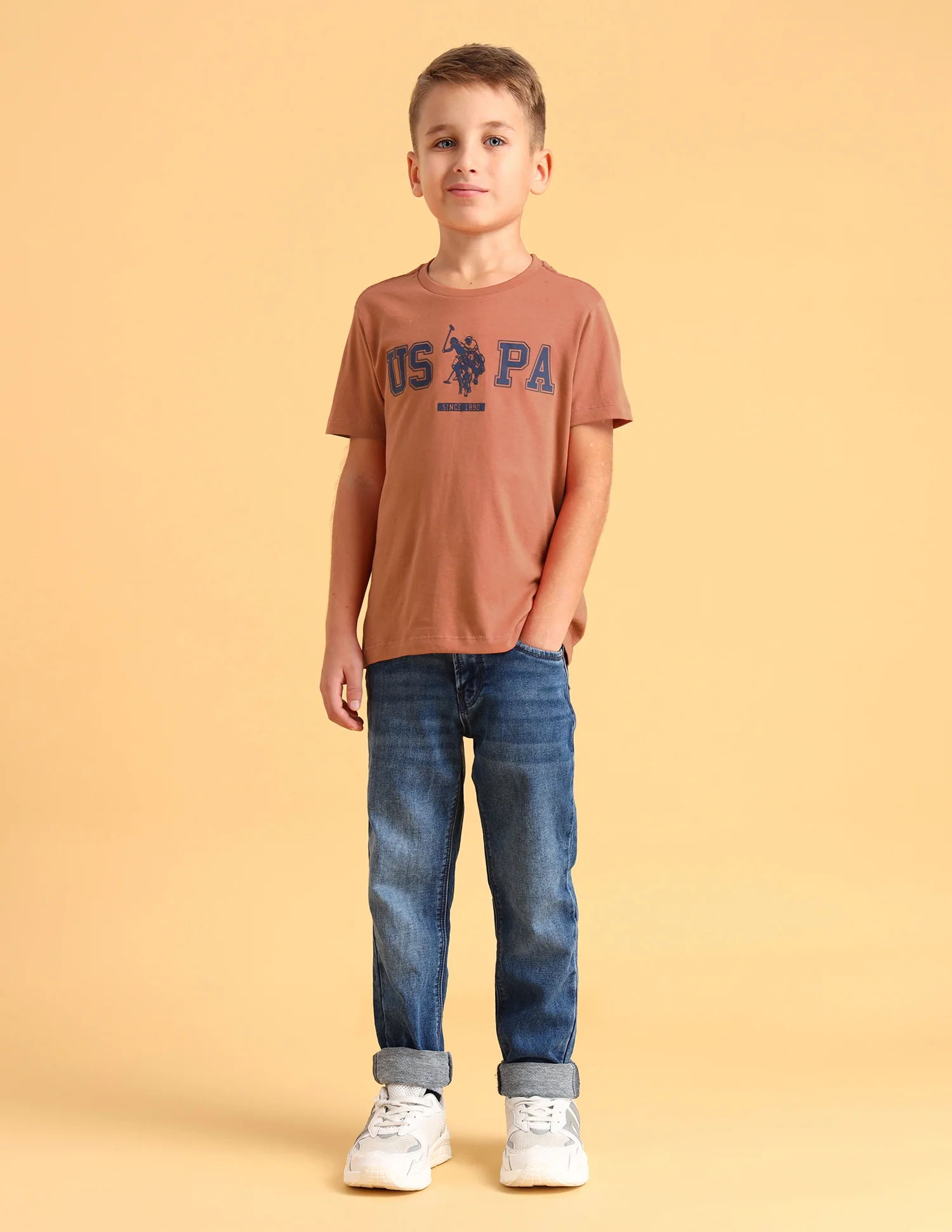 Boys Crew Neck Brand Printed T-Shirt - Image 3