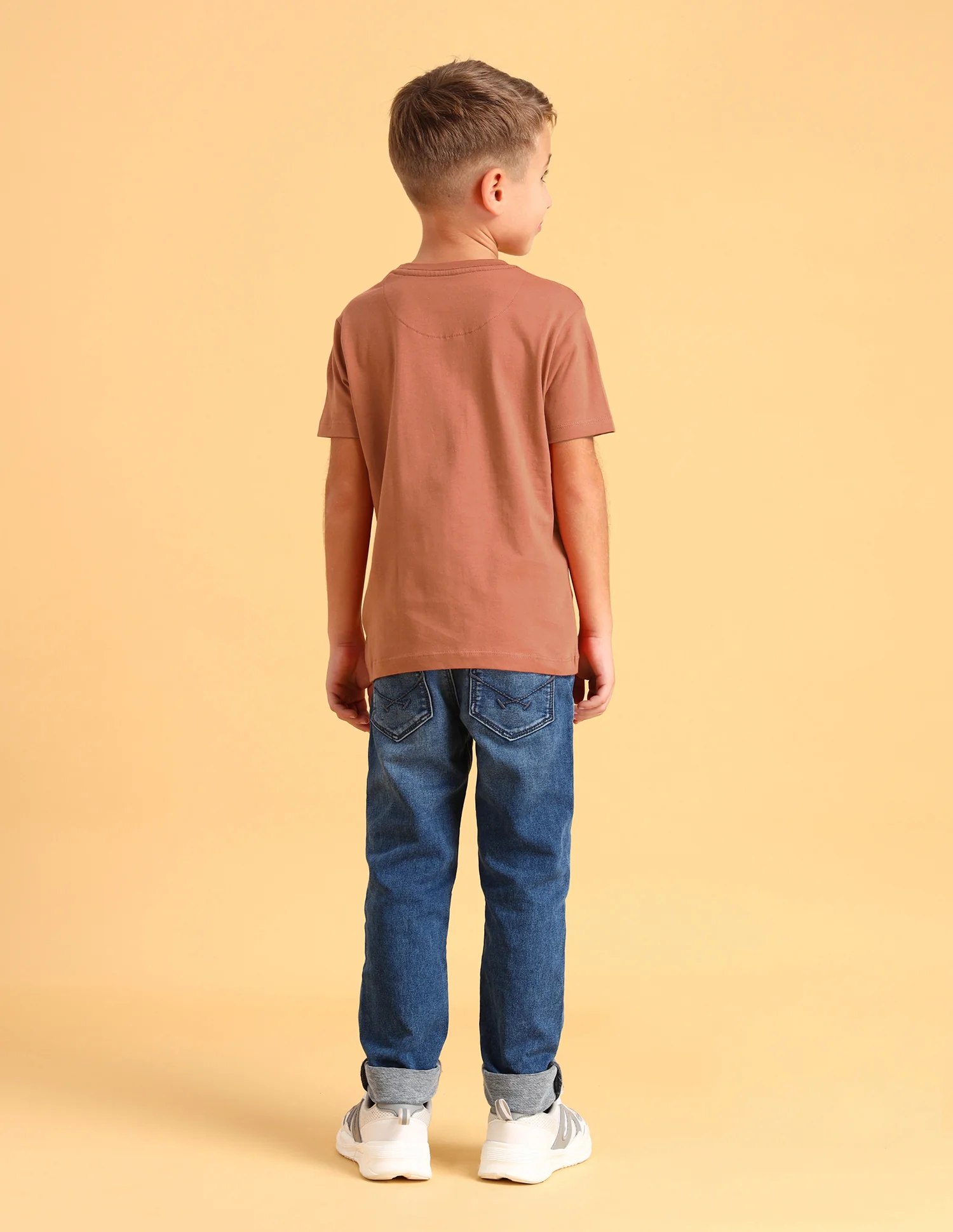 Boys Crew Neck Brand Printed T-Shirt - Image 4