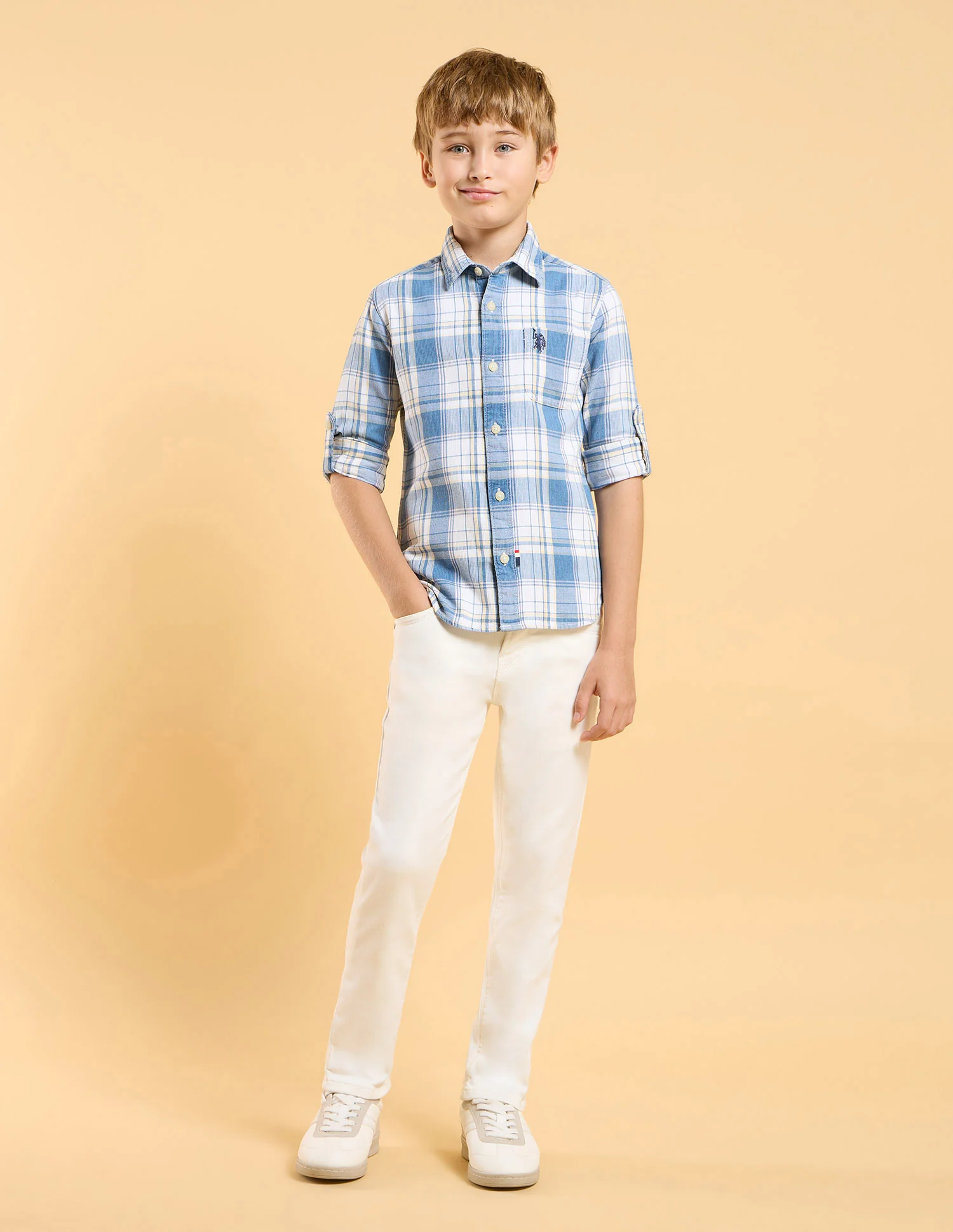 Boys Dobby All Over Printed Shirt - Image 3