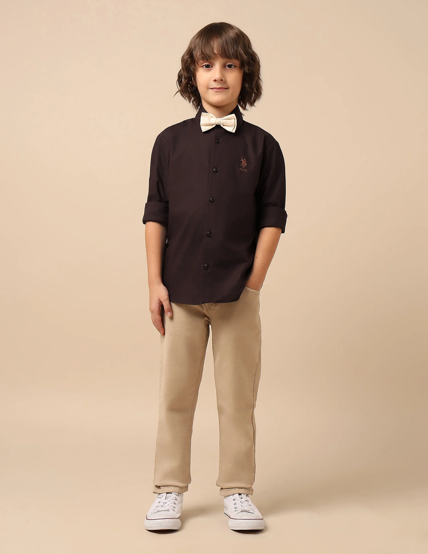 Boys Dobby Regular Fit Shirt - Image 3