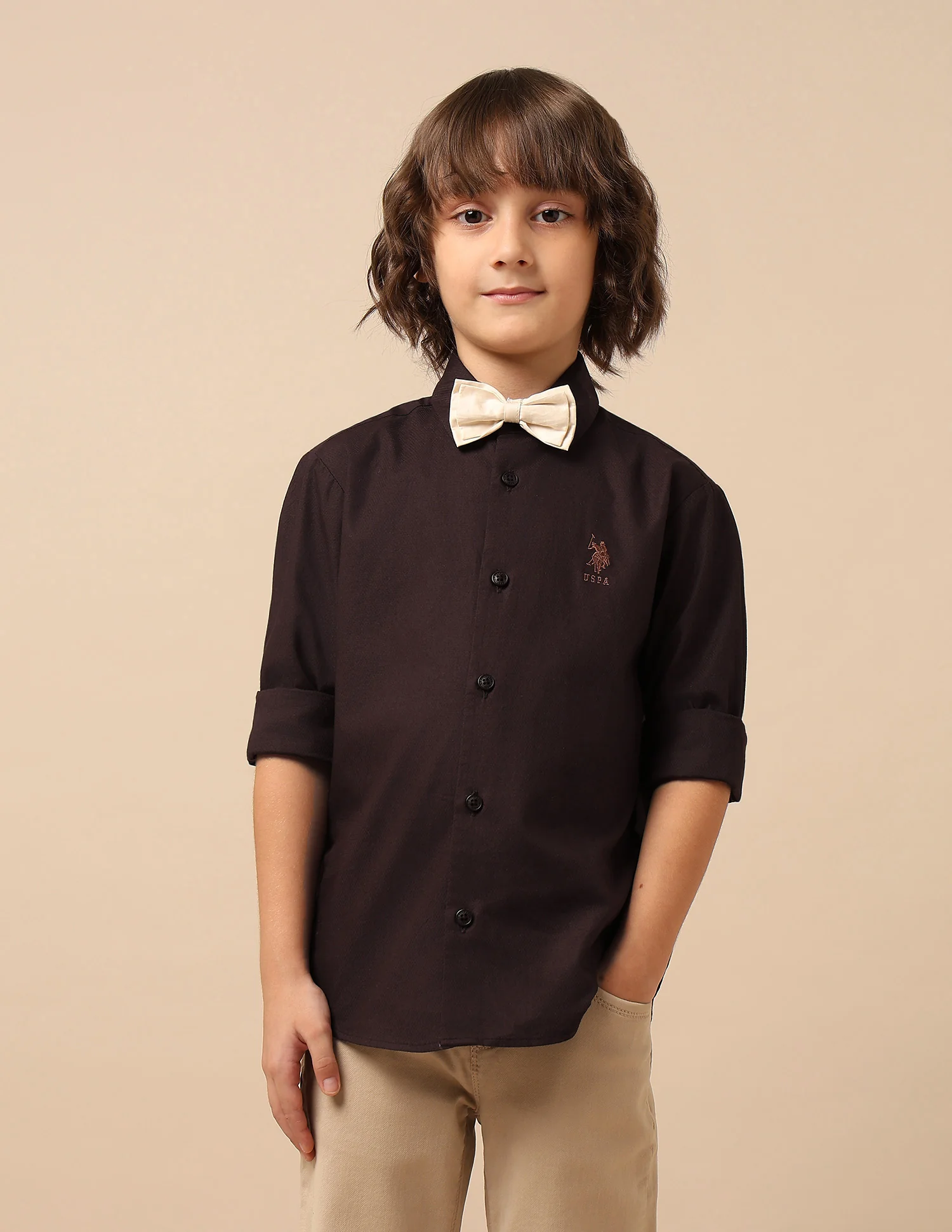 Boys Dobby Regular Fit Shirt - Image 6