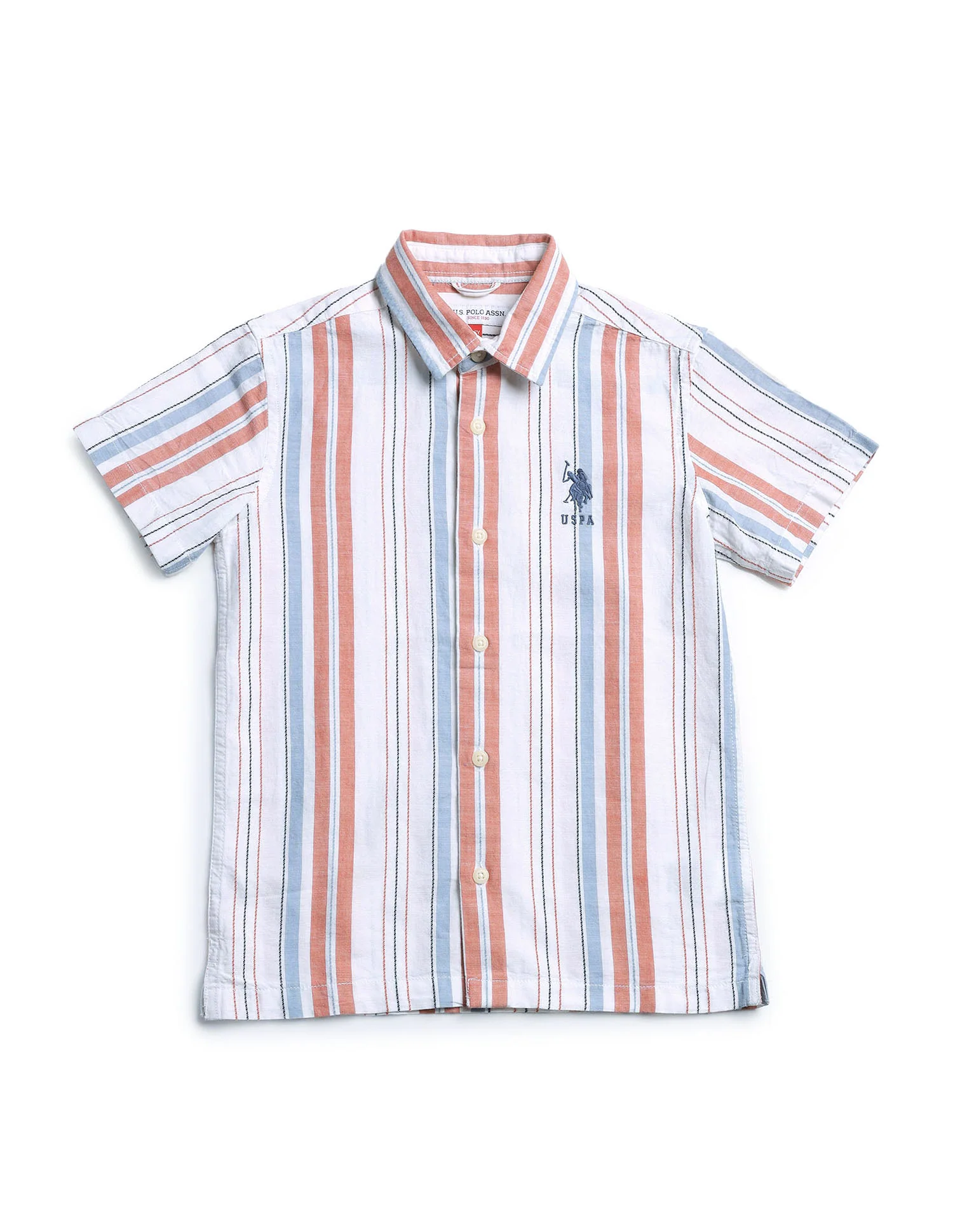 Boys Dobby Vertical Striped Shirt - Image 5