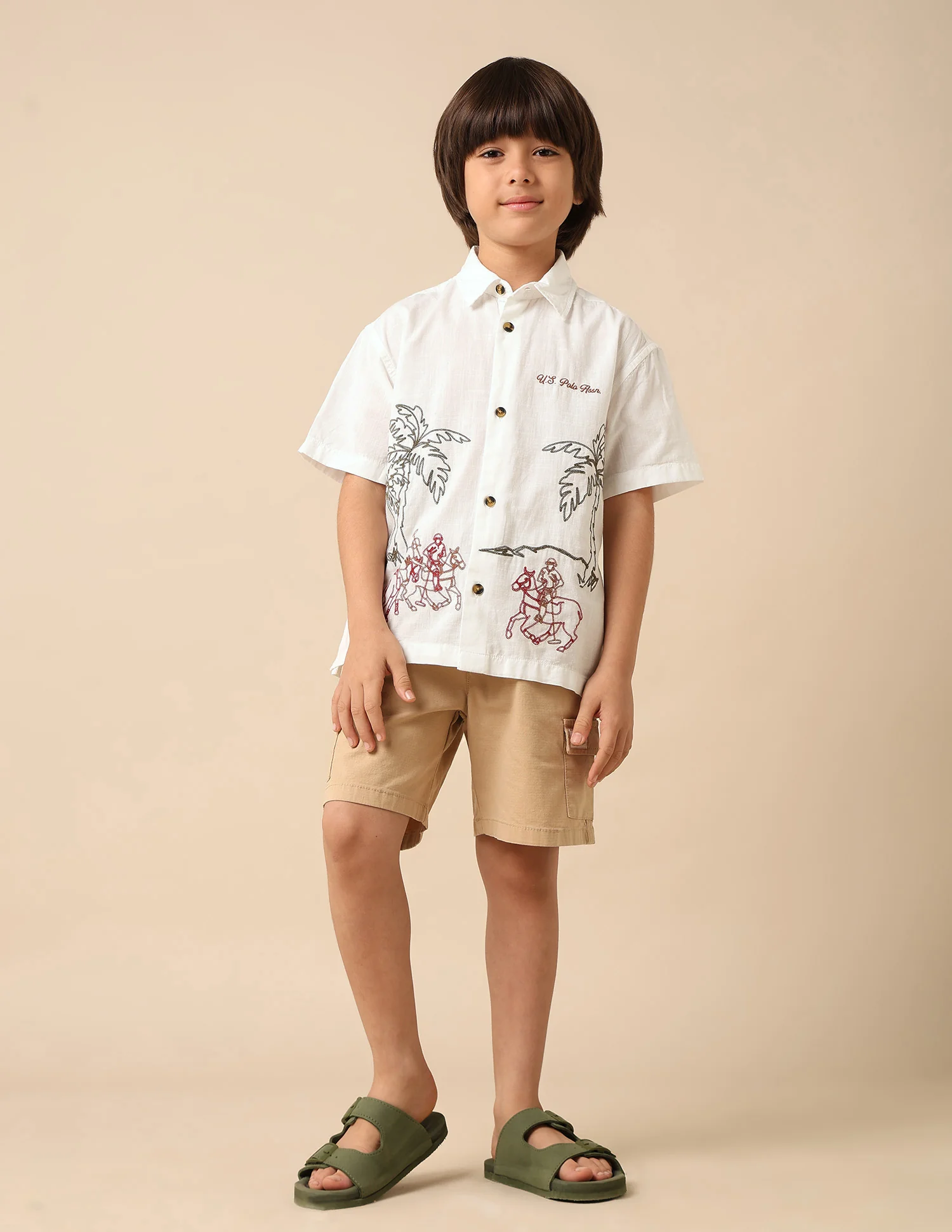 Boys Embroidered Pure Cotton Shirt - Image 3