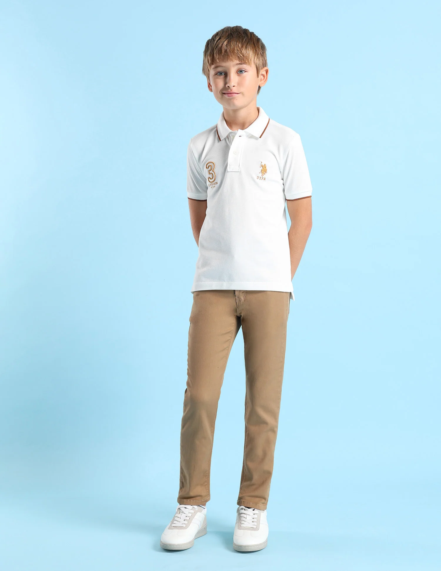 Boys Embroidered Regular Fit Polo Shirt - Image 4