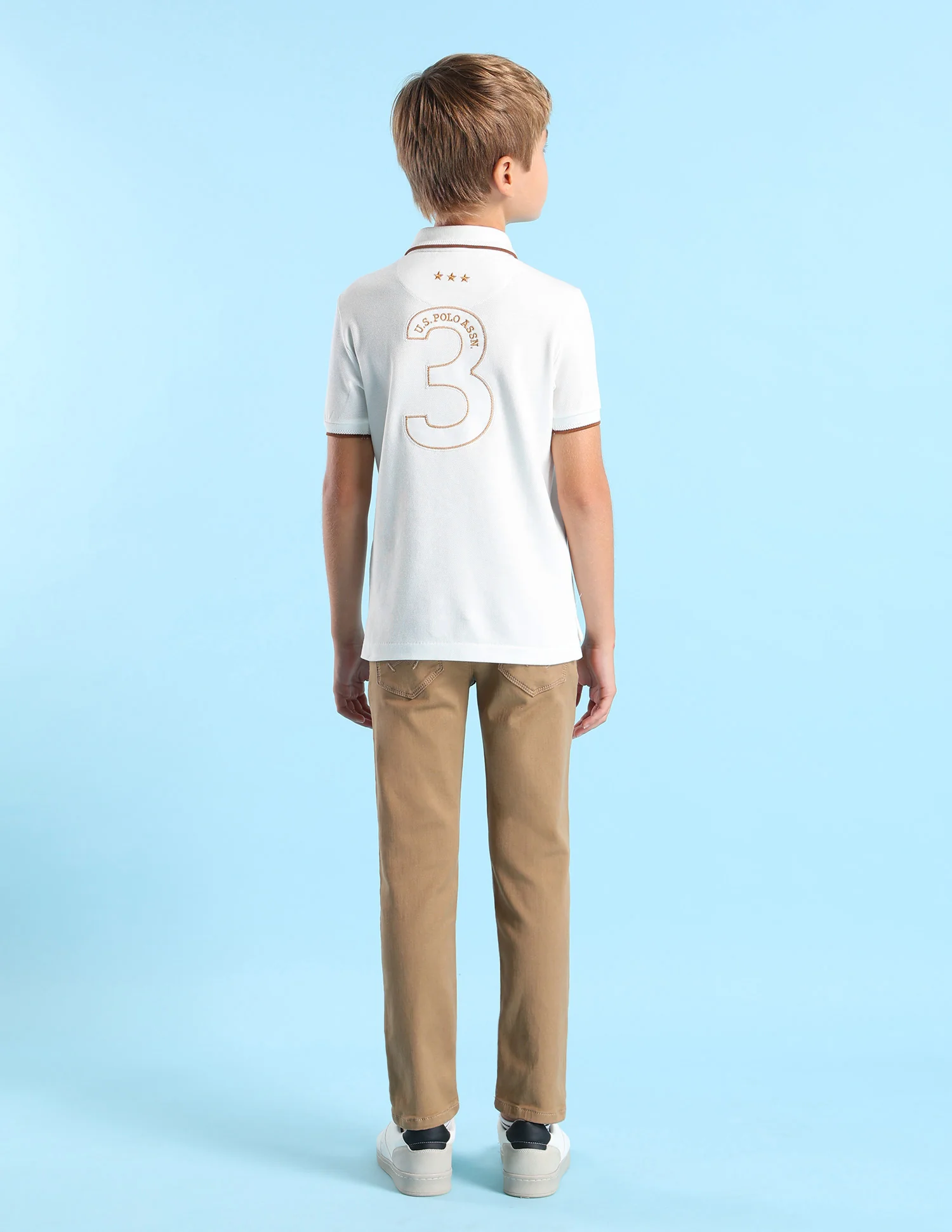 Boys Embroidered Regular Fit Polo Shirt - Image 5