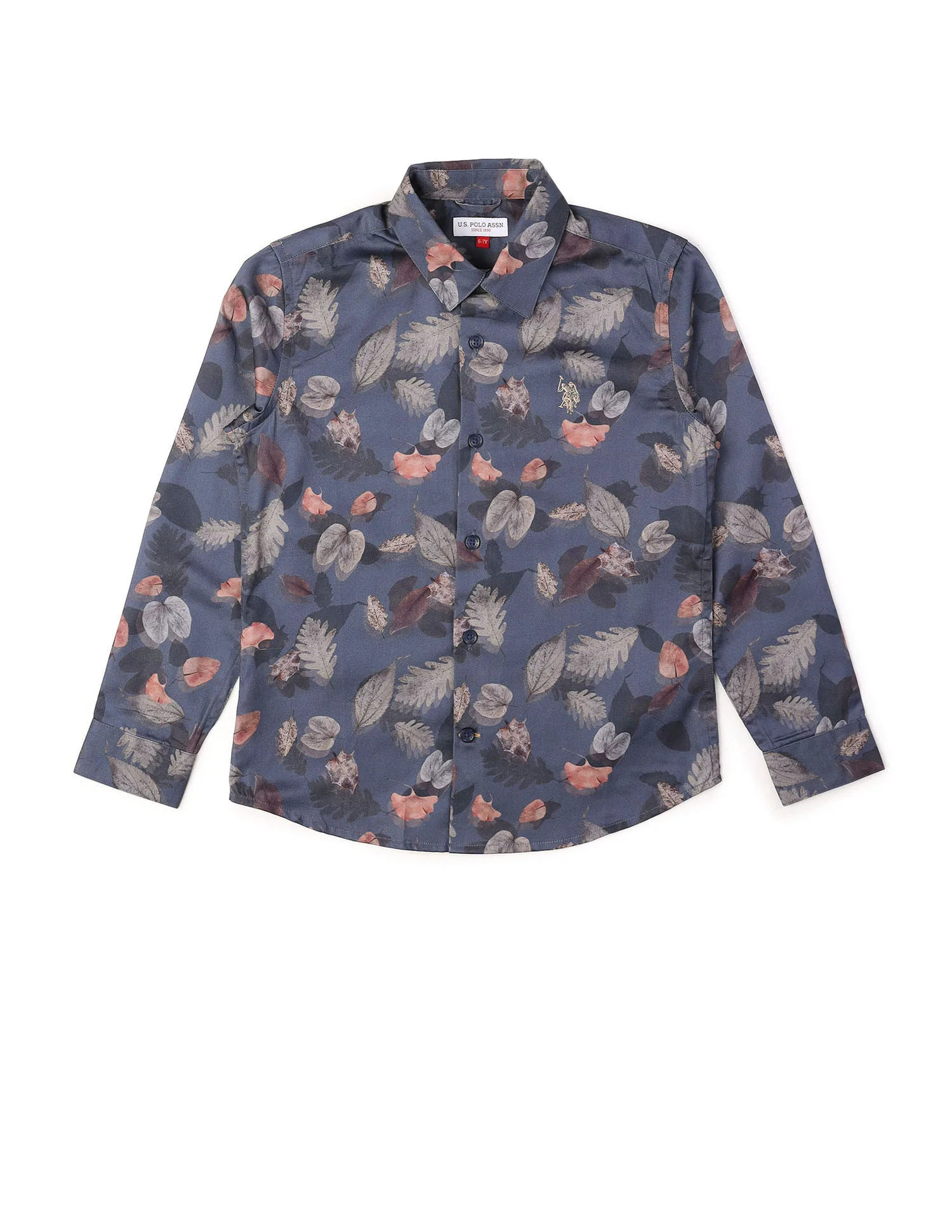 Boys Floral Printed Pure Cotton Shirt - Image 7