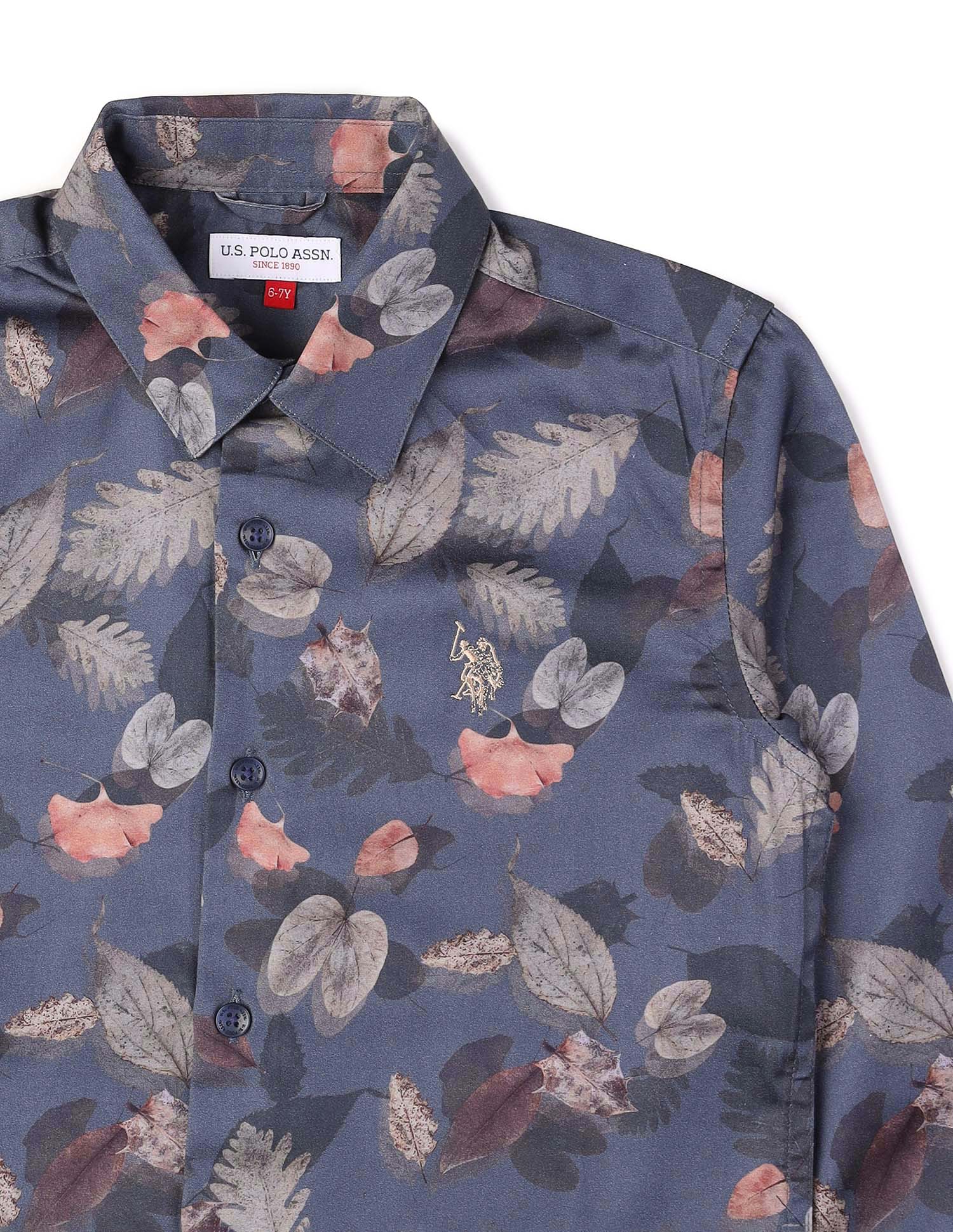 Boys Floral Printed Pure Cotton Shirt - Image 9