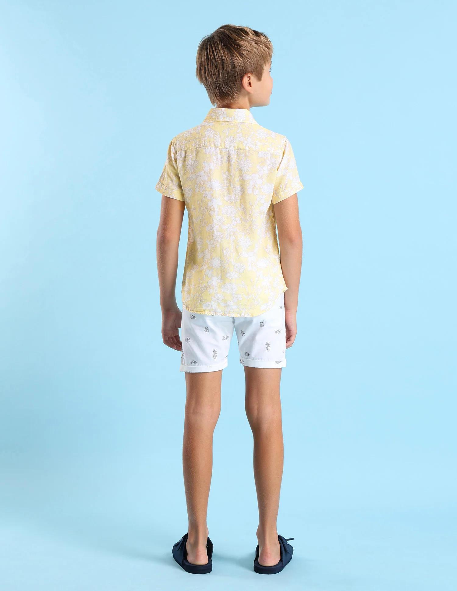 Boys Floral Printed Pure Cotton Shirt - Image 4